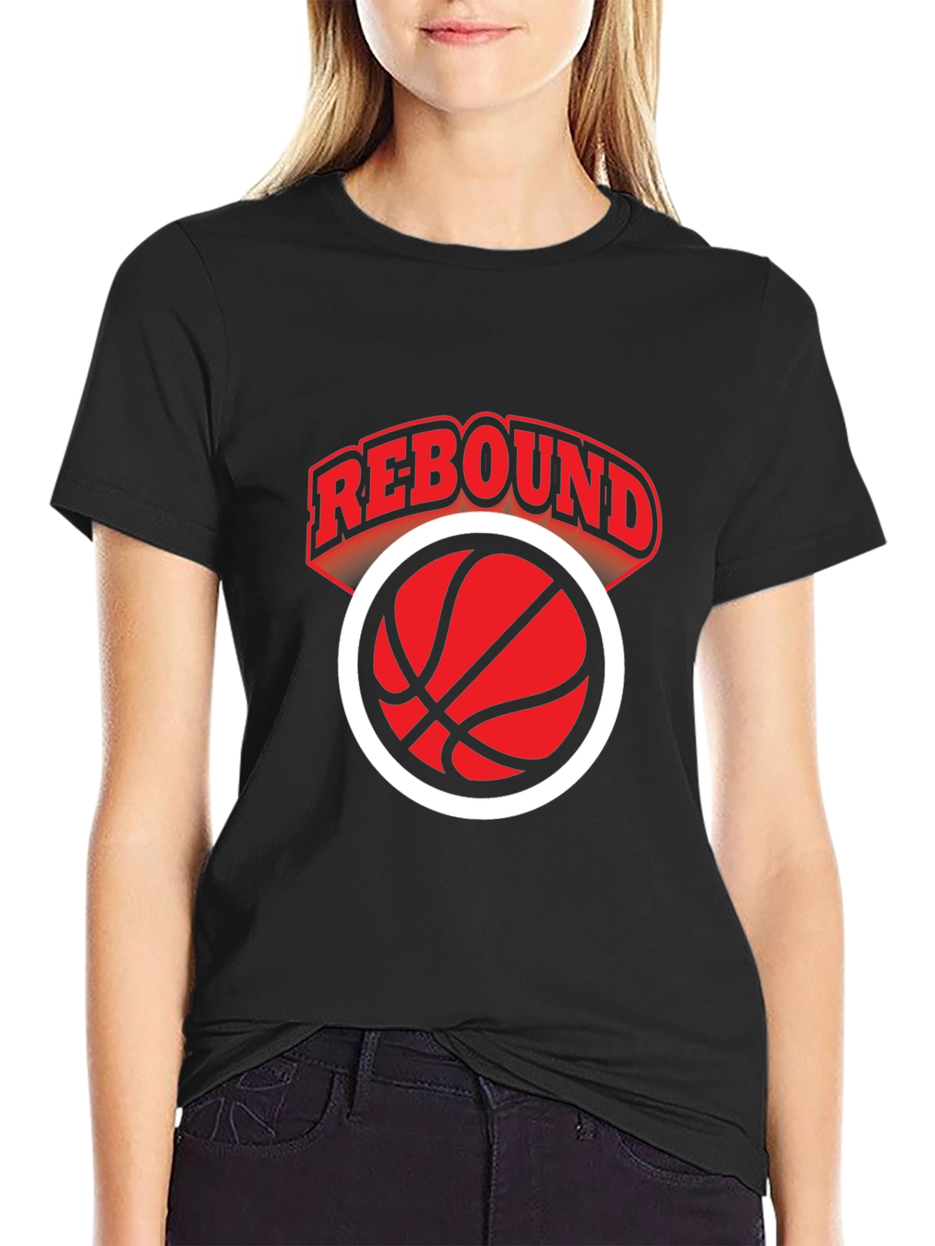 Rebound Basketball Graphic Tee - Black
