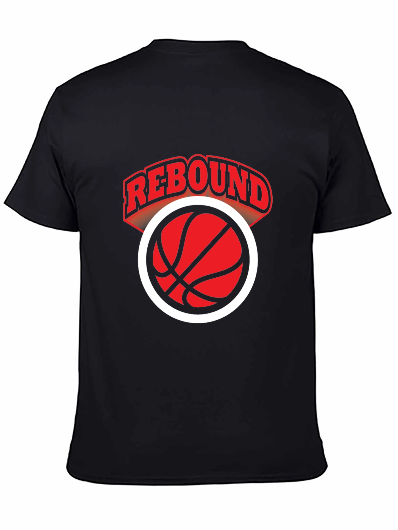 Rebound Basketball Graphic Tee - Black