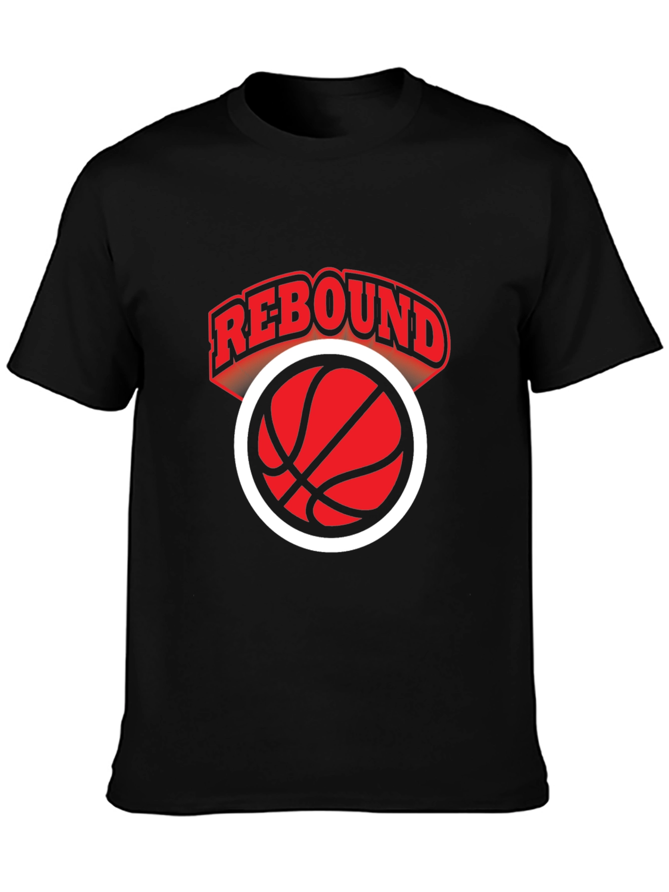Rebound Basketball Graphic Tee - Black