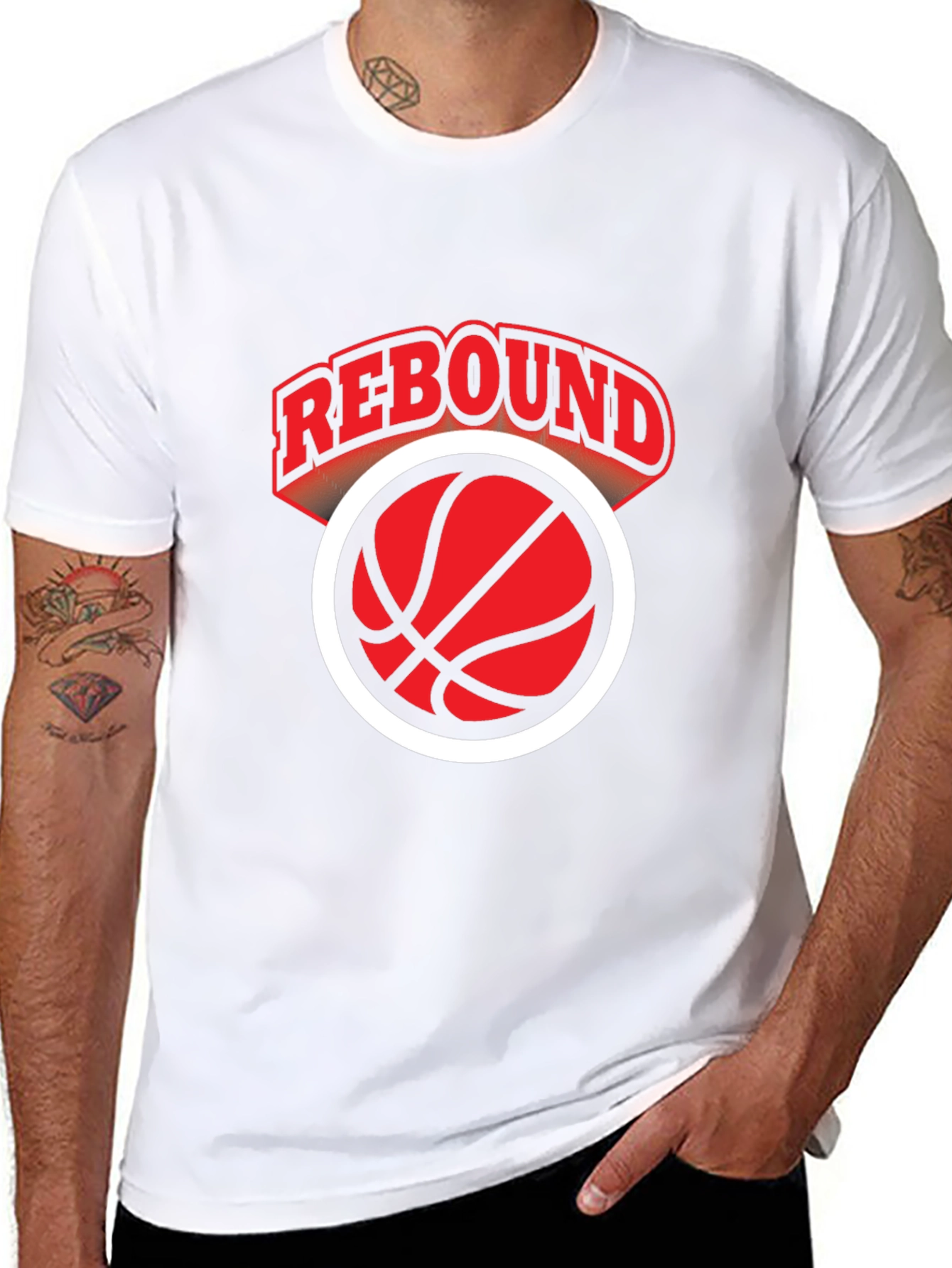 Rebound Basketball Graphic Tee - Black