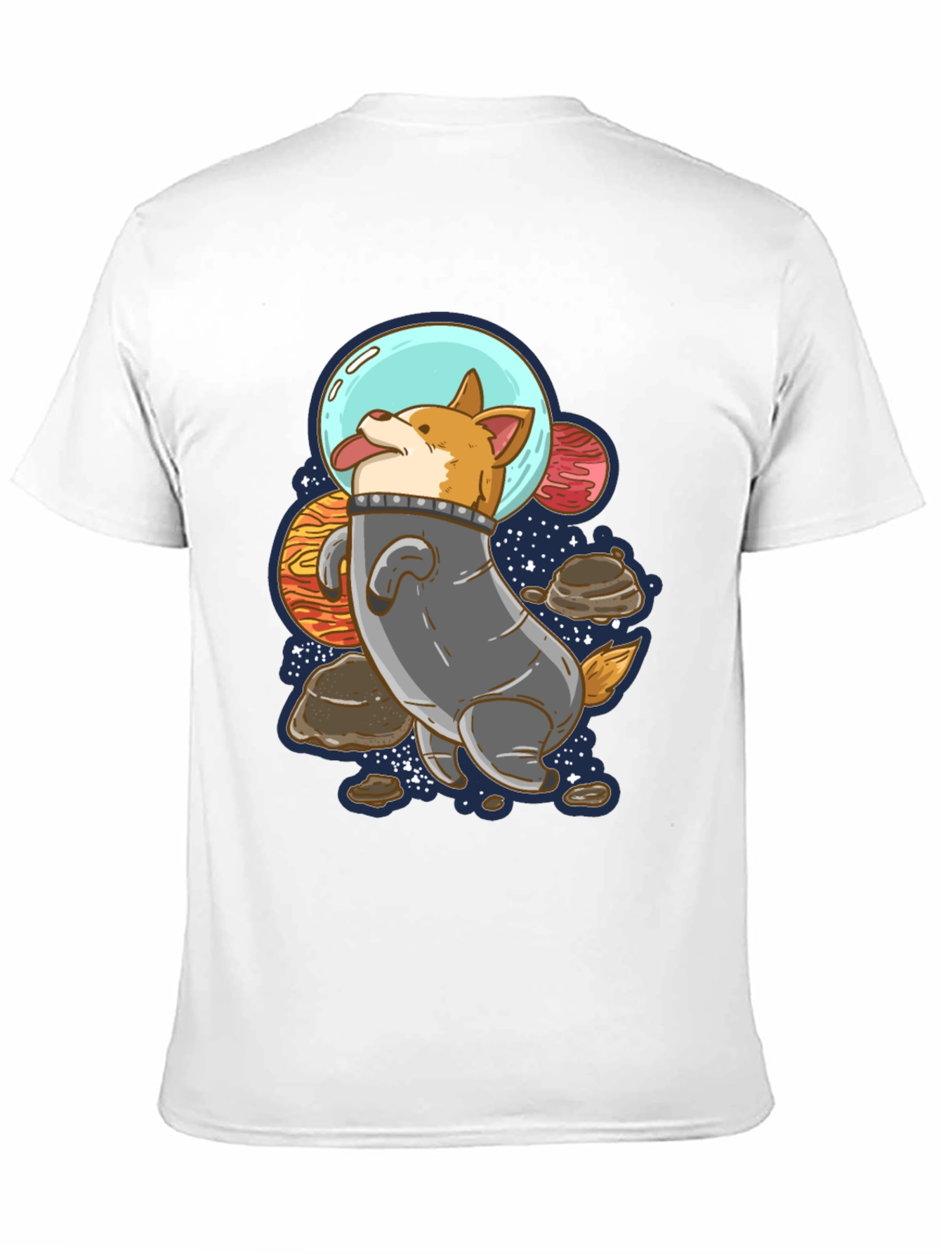 Space Corgi T-Shirt - Black
