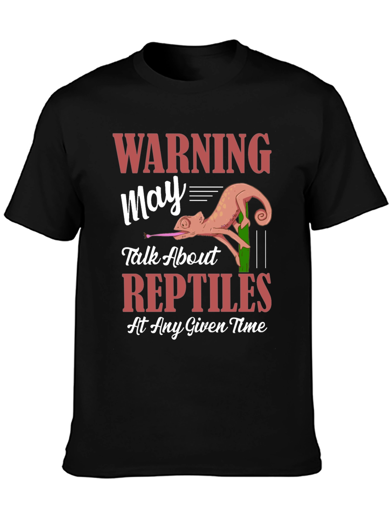 Warning May Talk About Reptiles Mens T-Shirt