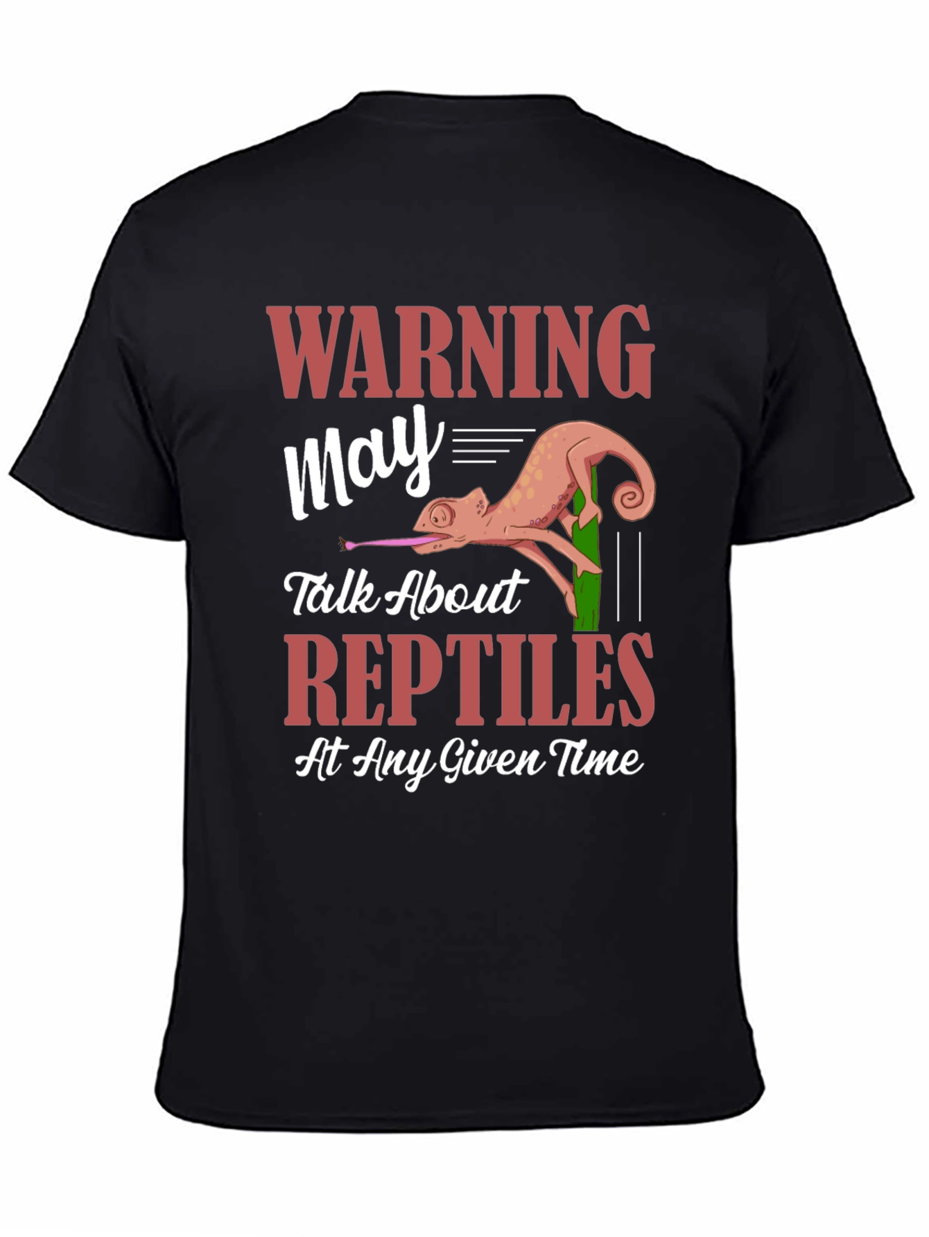 Warning May Talk About Reptiles Mens T-Shirt
