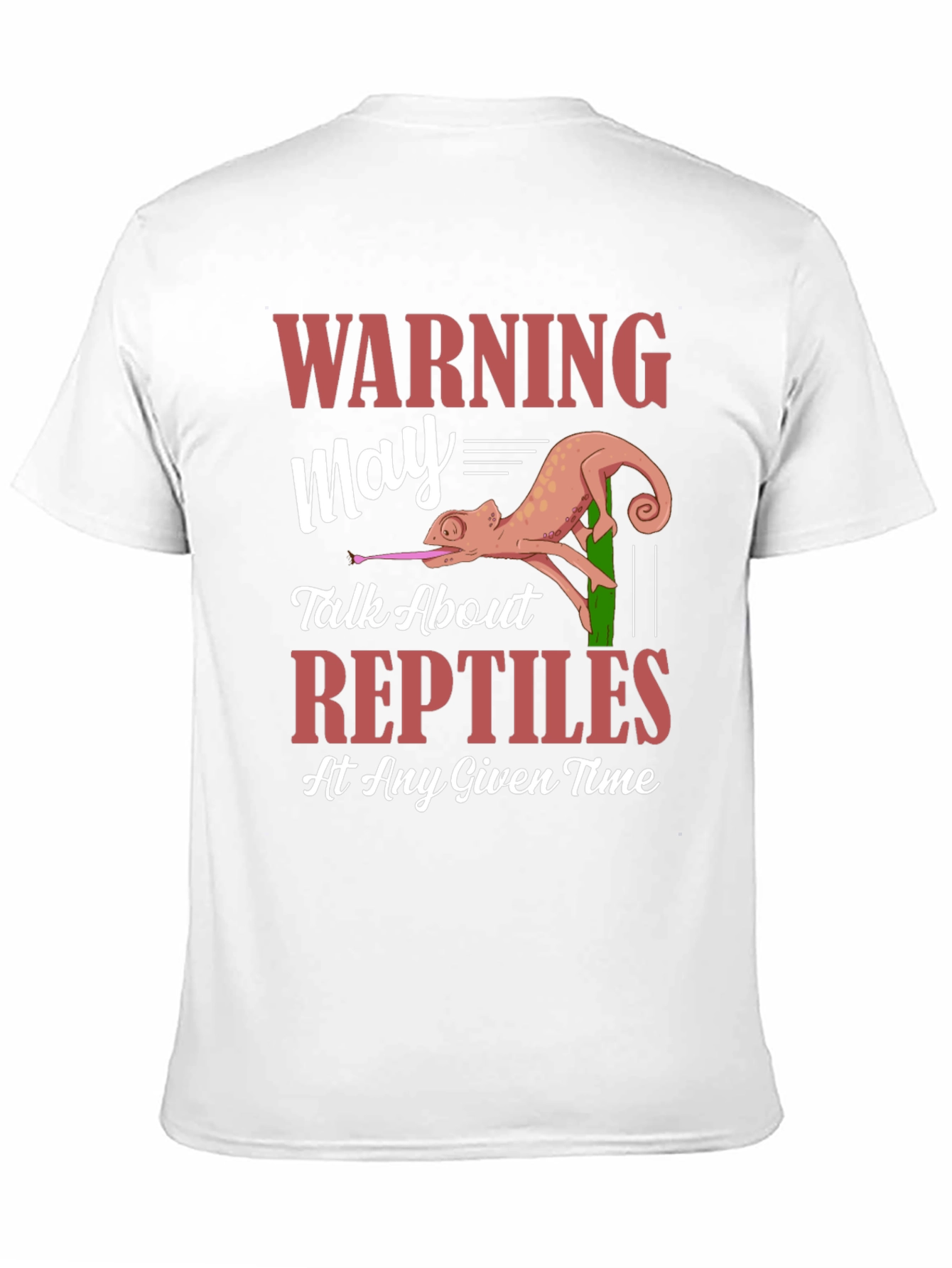 Warning May Talk About Reptiles Mens T-Shirt