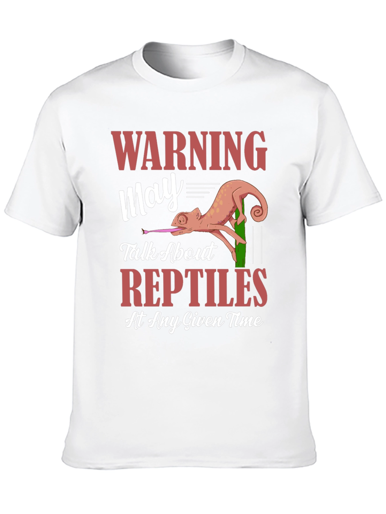 Warning May Talk About Reptiles Mens T-Shirt
