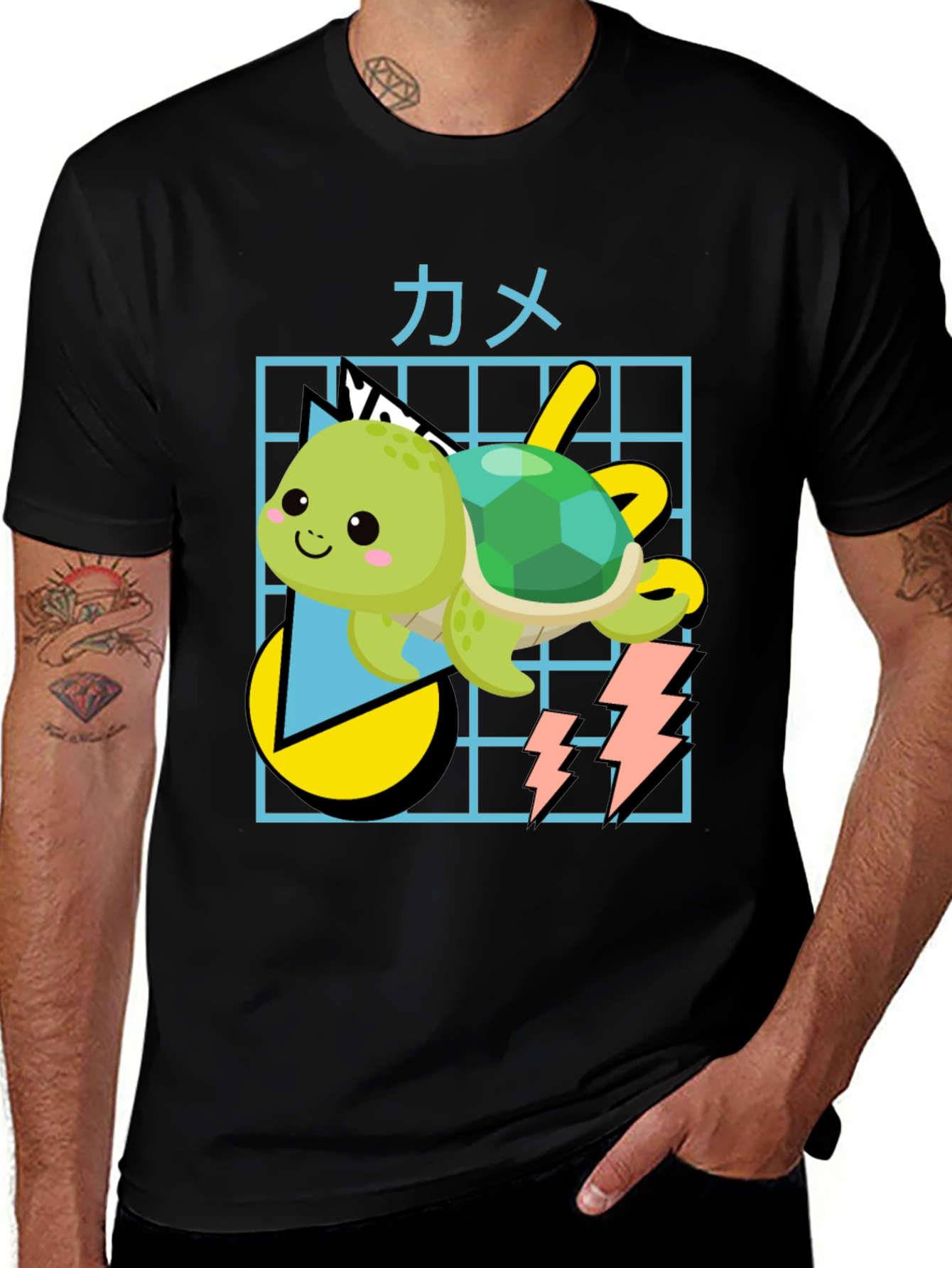 Kawaii Turtle Graphic Tee - Trendy Anime Style