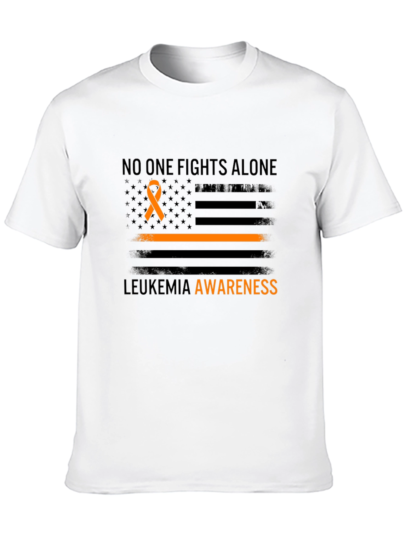Leukemia Awareness T-Shirt - No One Fights Alone