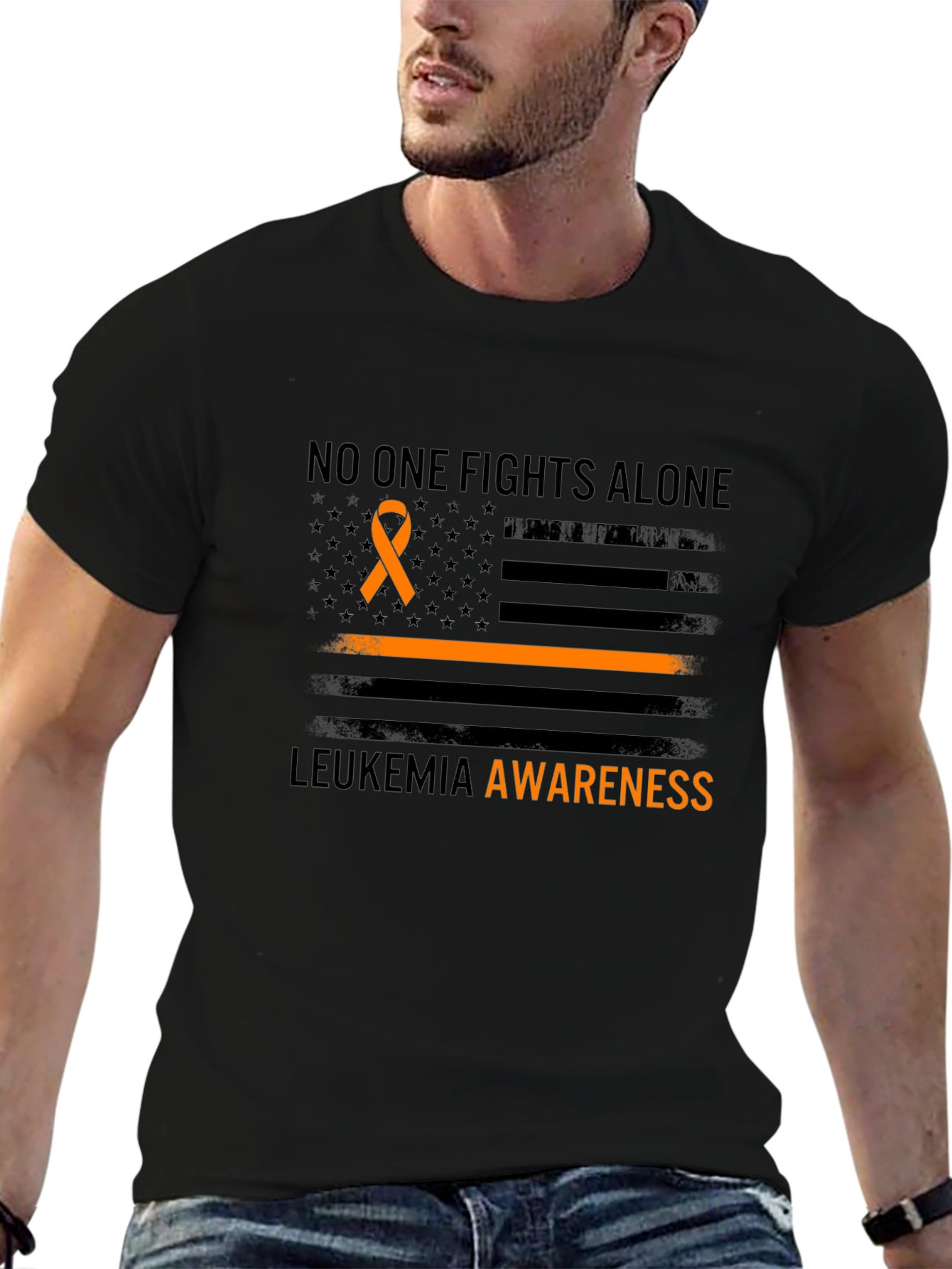 Leukemia Awareness T-Shirt - No One Fights Alone