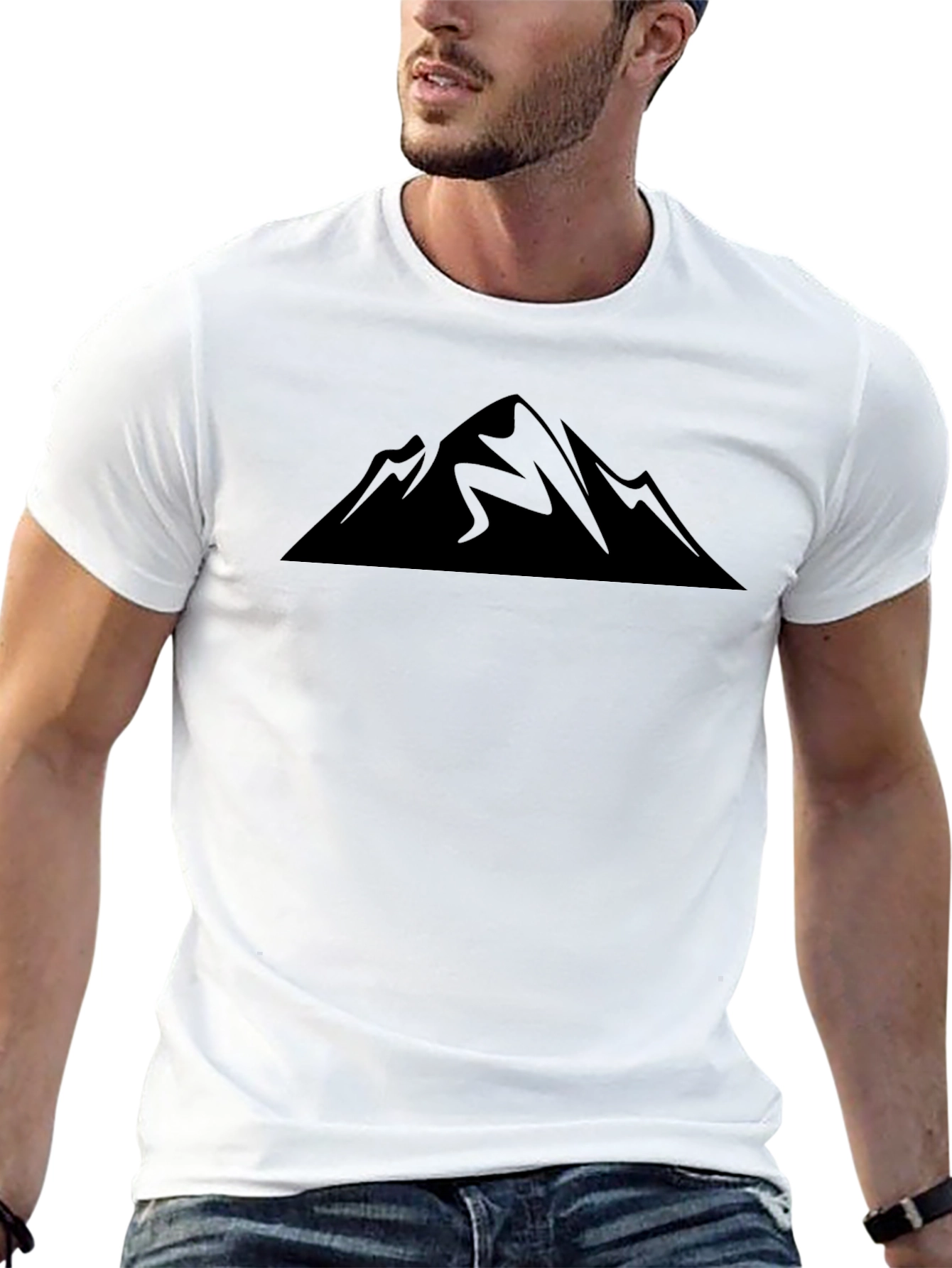 Mountain Runner Graphic Tee - Black Short Sleeve
