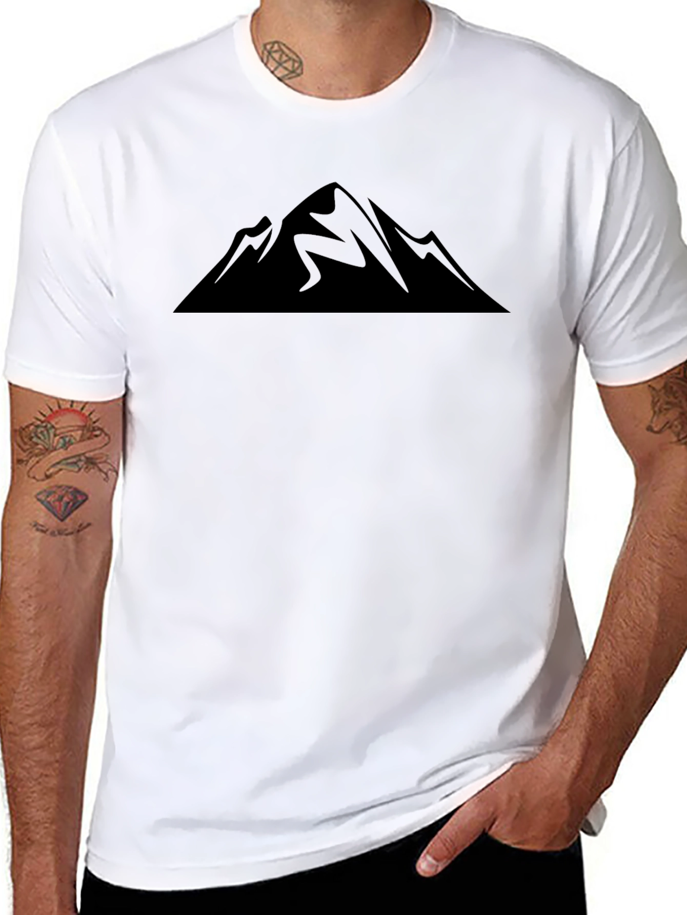 Mountain Runner Graphic Tee - Black Short Sleeve