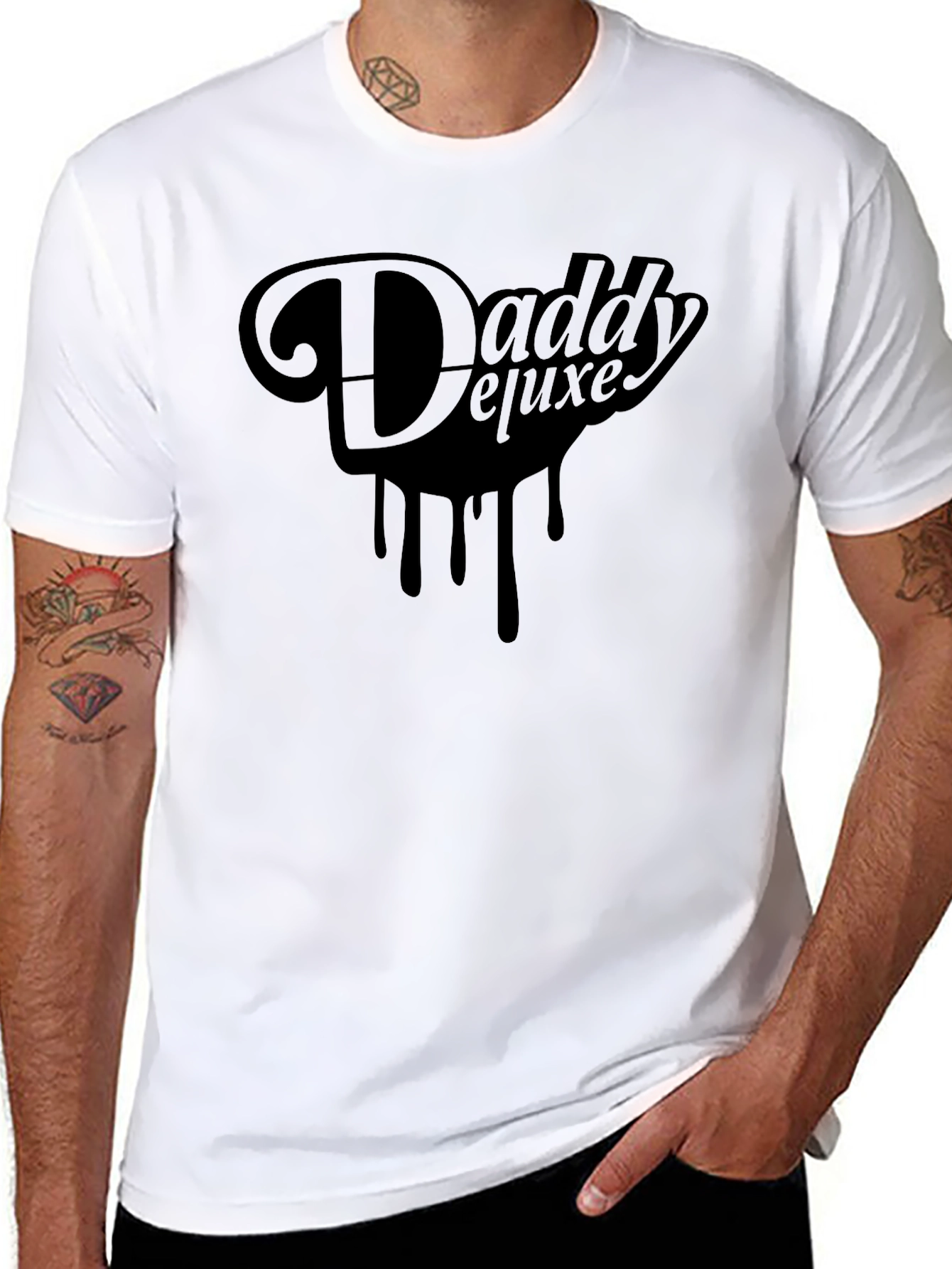Daddy Deluxe Black Graphic Tee - Stylish & Edgy