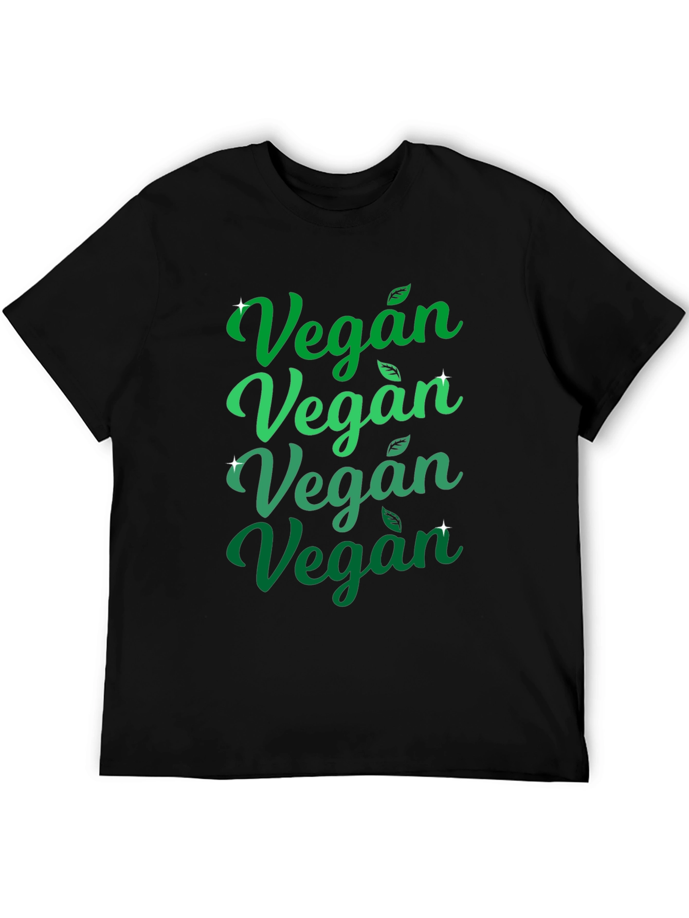 Vegan Graphic Tee - Green & Black