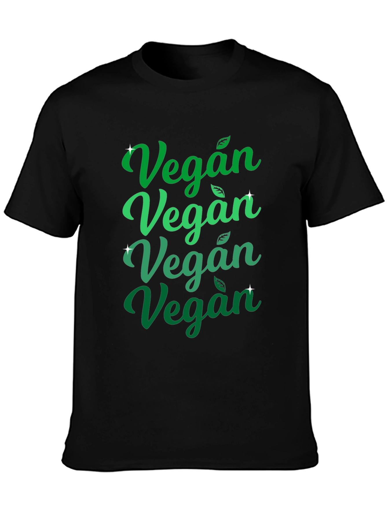 Vegan Graphic Tee - Green & Black
