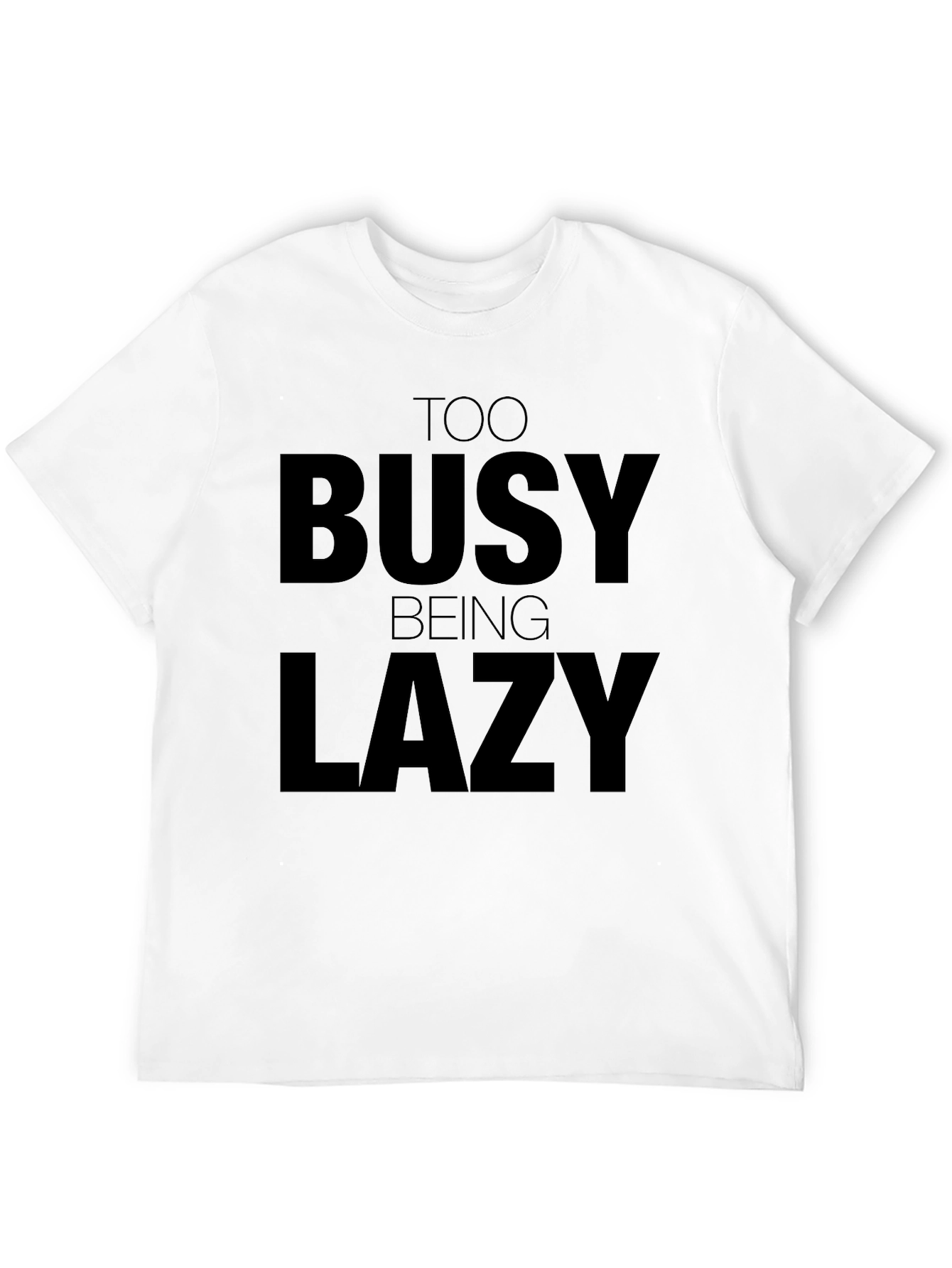 Too Busy Being Lazy Graphic Tee - Black