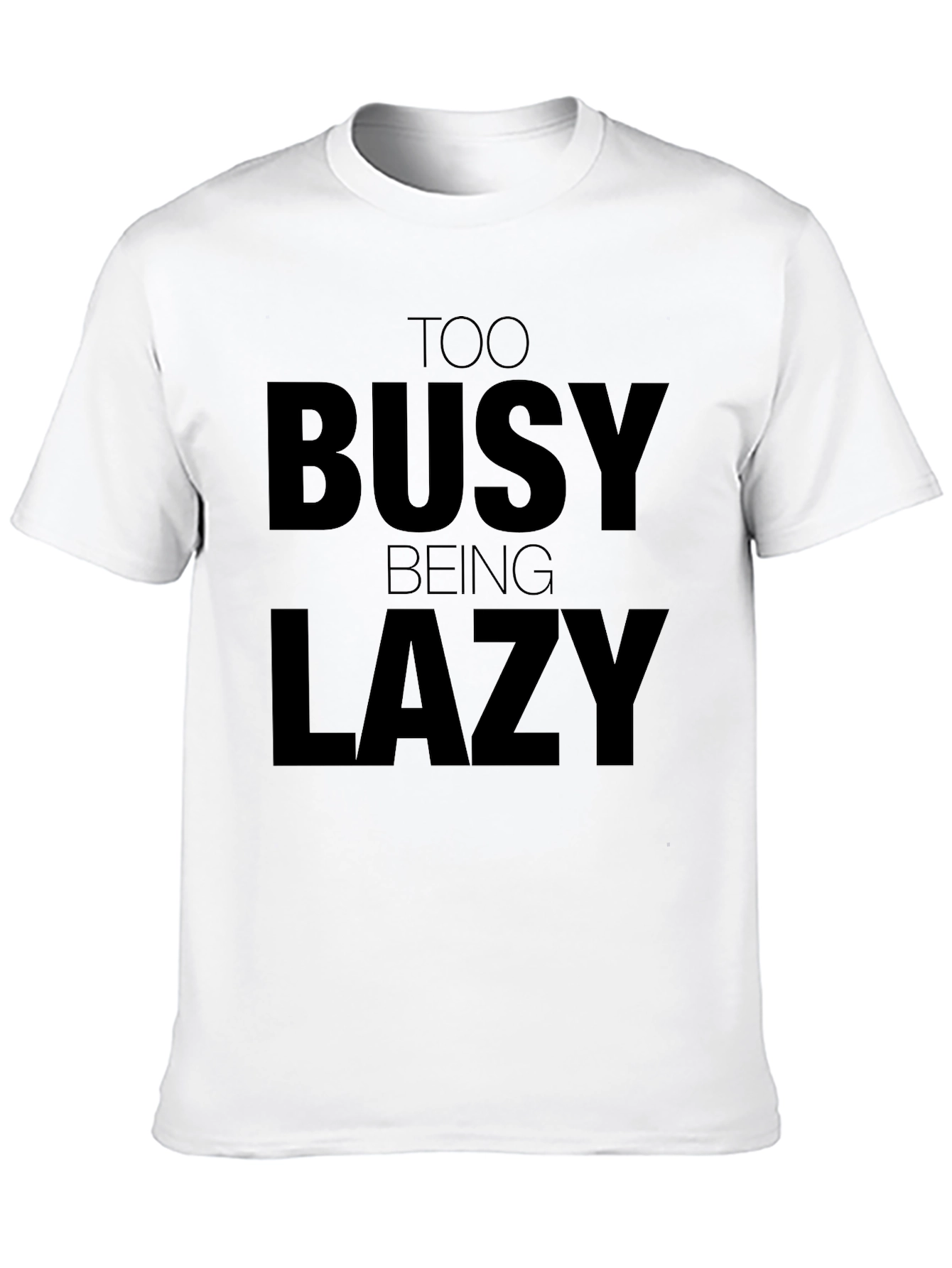 Too Busy Being Lazy Graphic Tee - Black