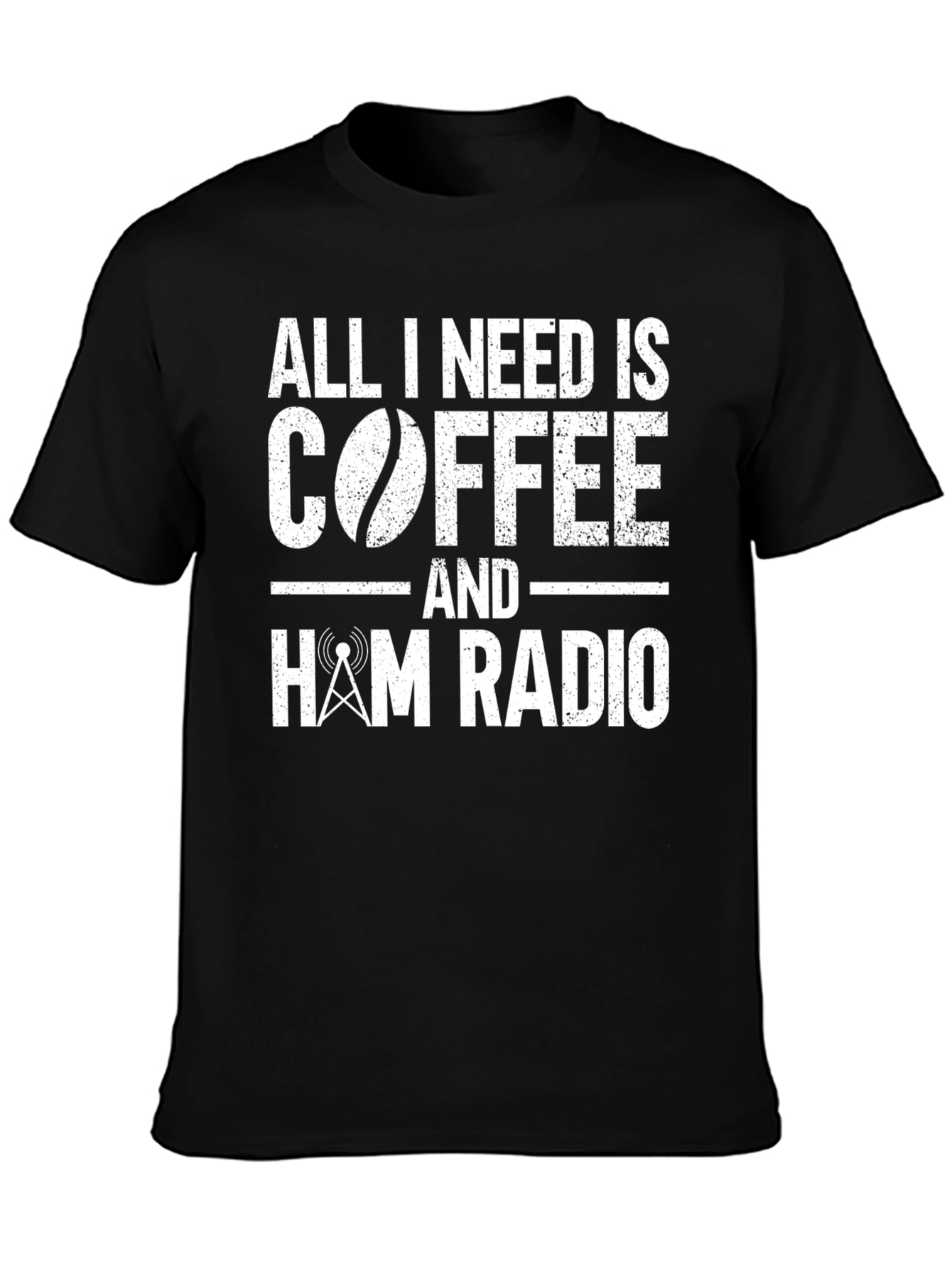 Coffee and Ham Radio T-Shirt - Hobbyist Apparel
