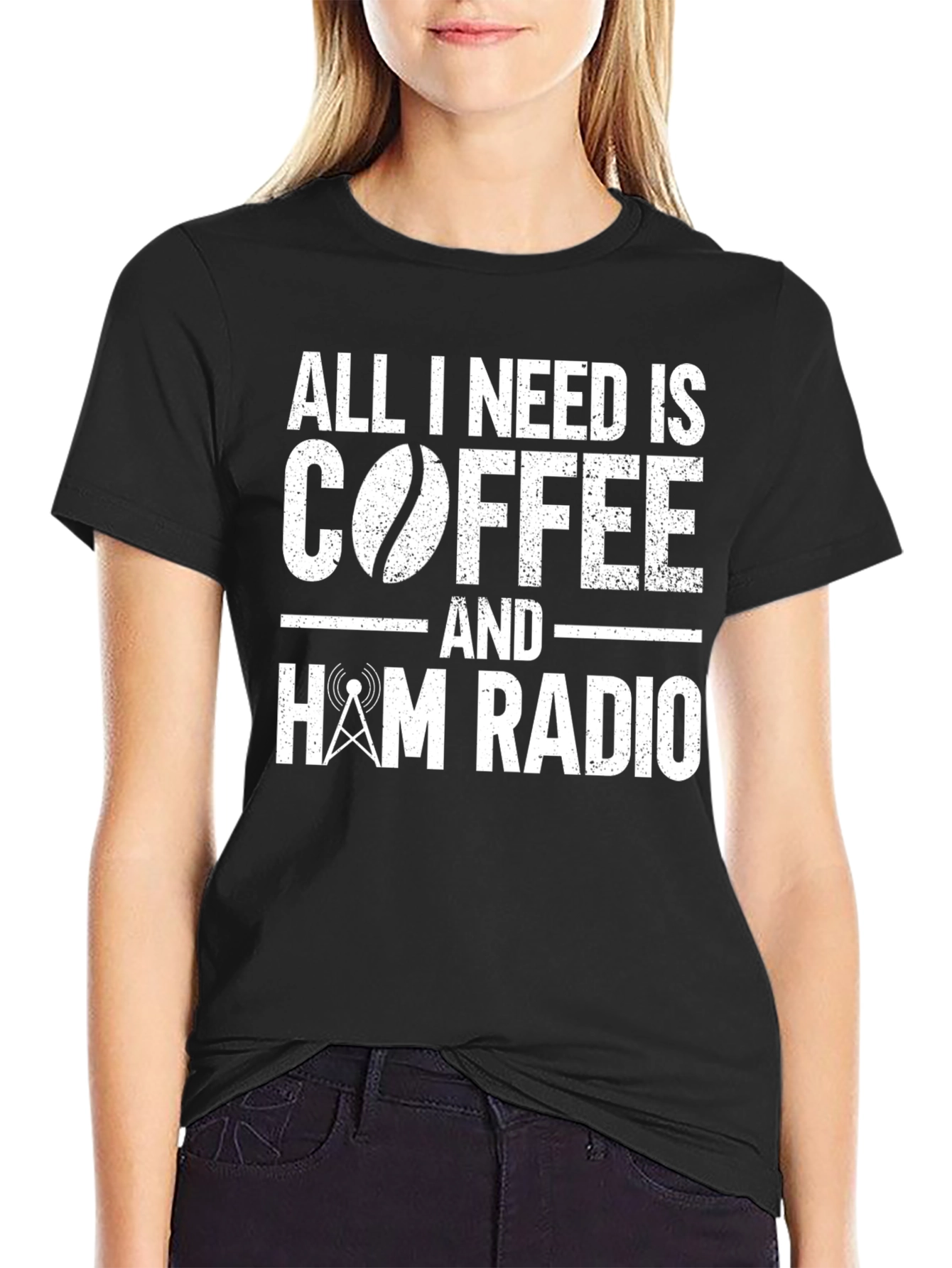 Coffee and Ham Radio T-Shirt - Hobbyist Apparel