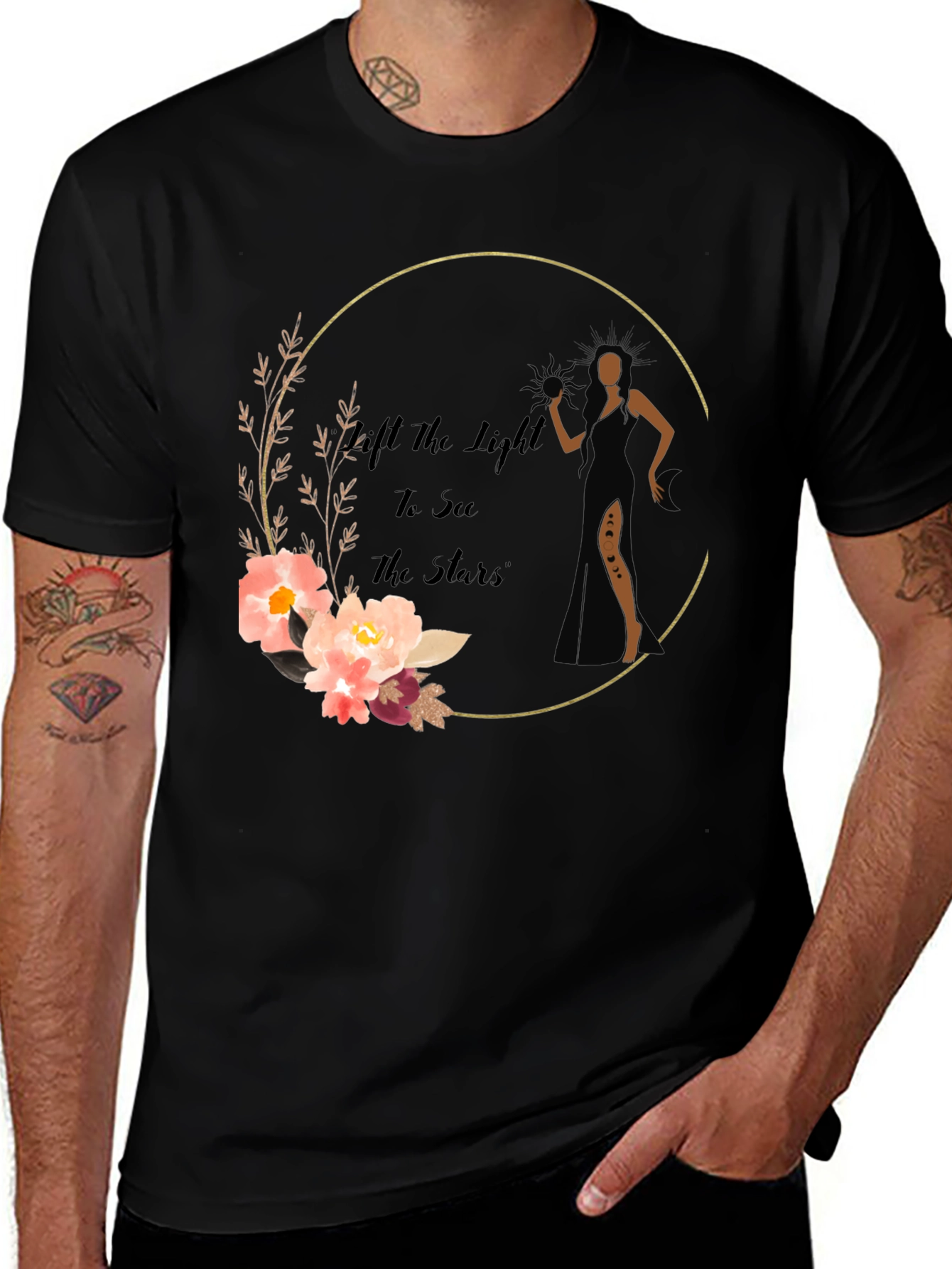 Elegant Floral Graphic Print T-Shirt