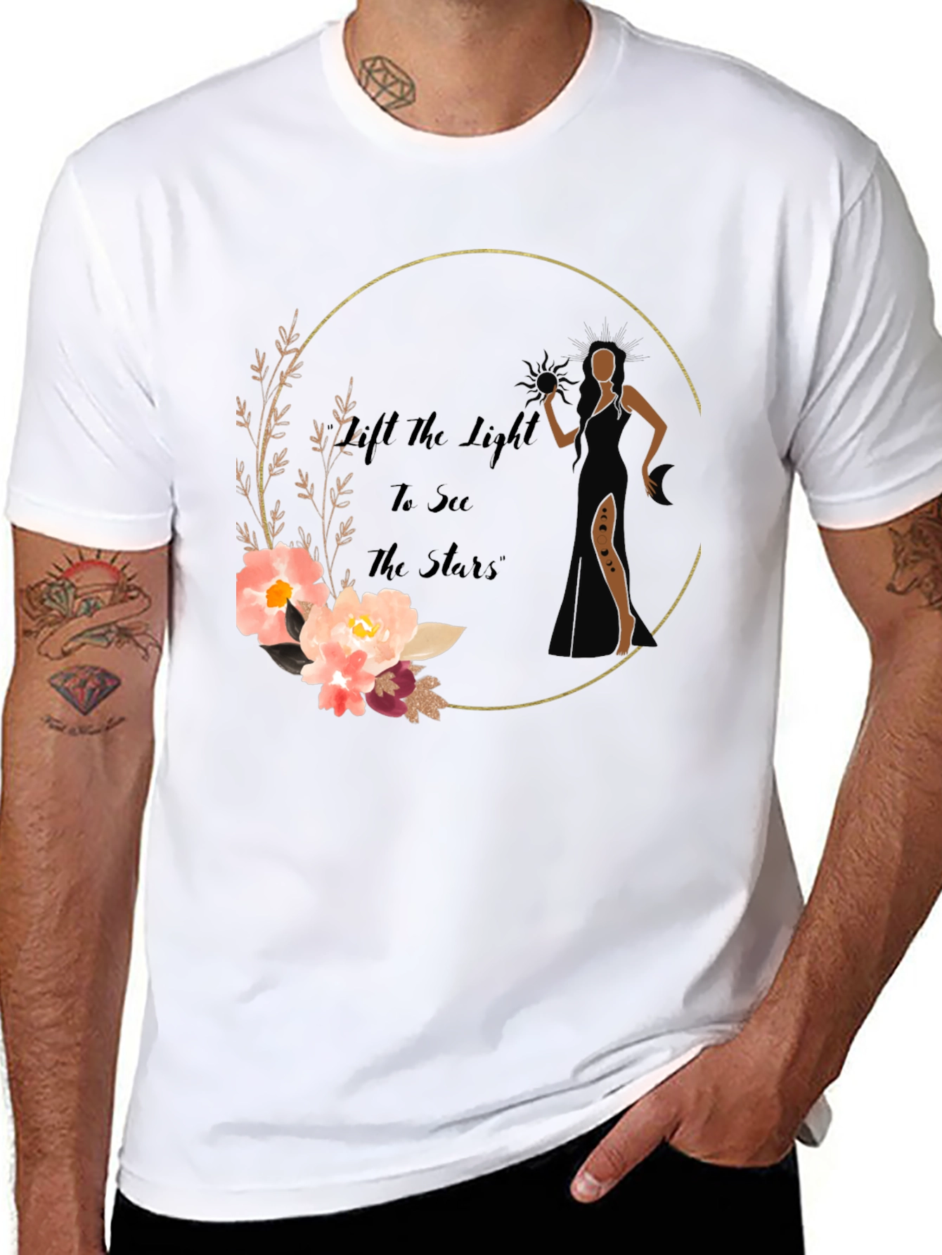 Elegant Floral Graphic Print T-Shirt