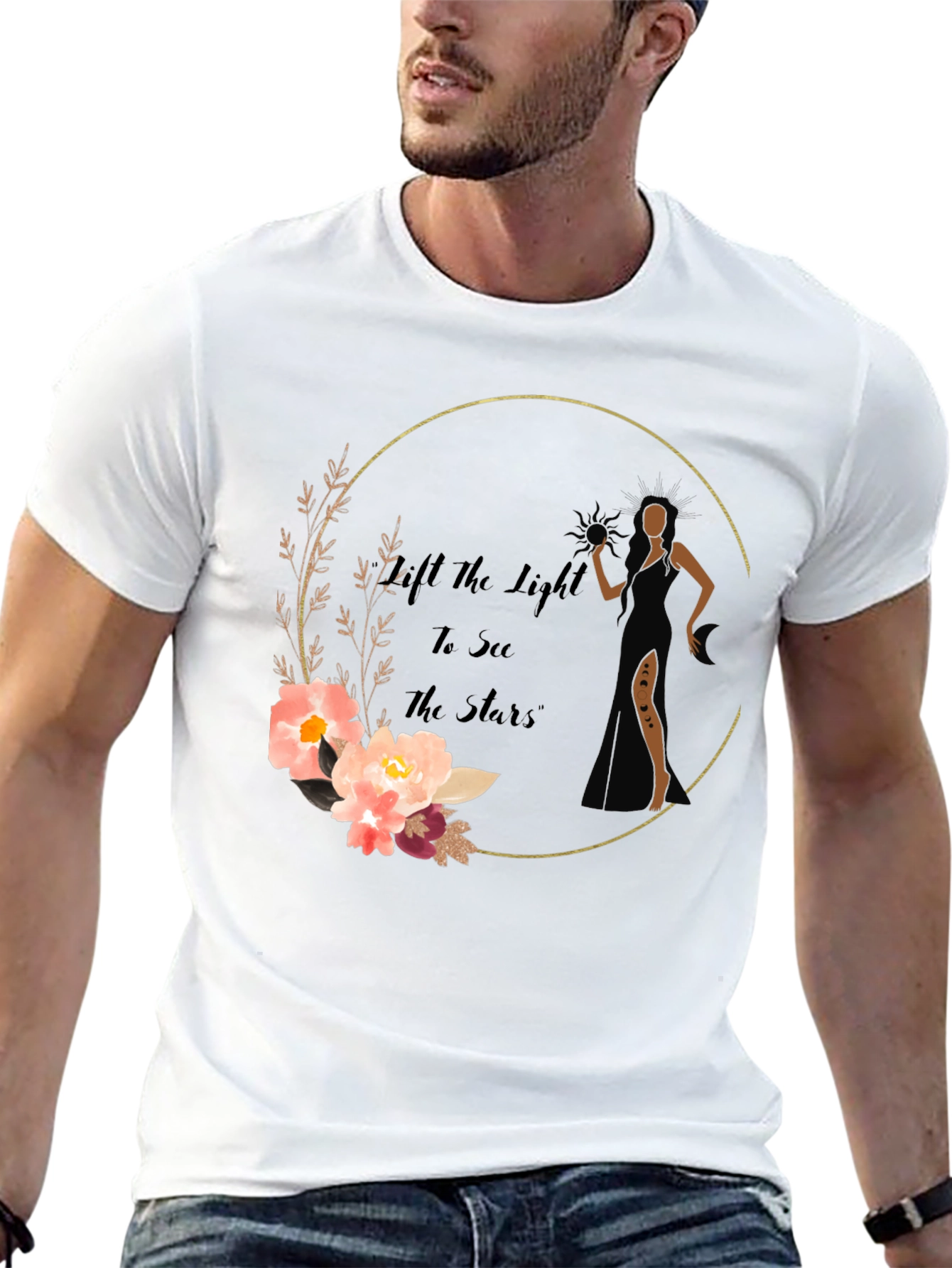Elegant Floral Graphic Print T-Shirt