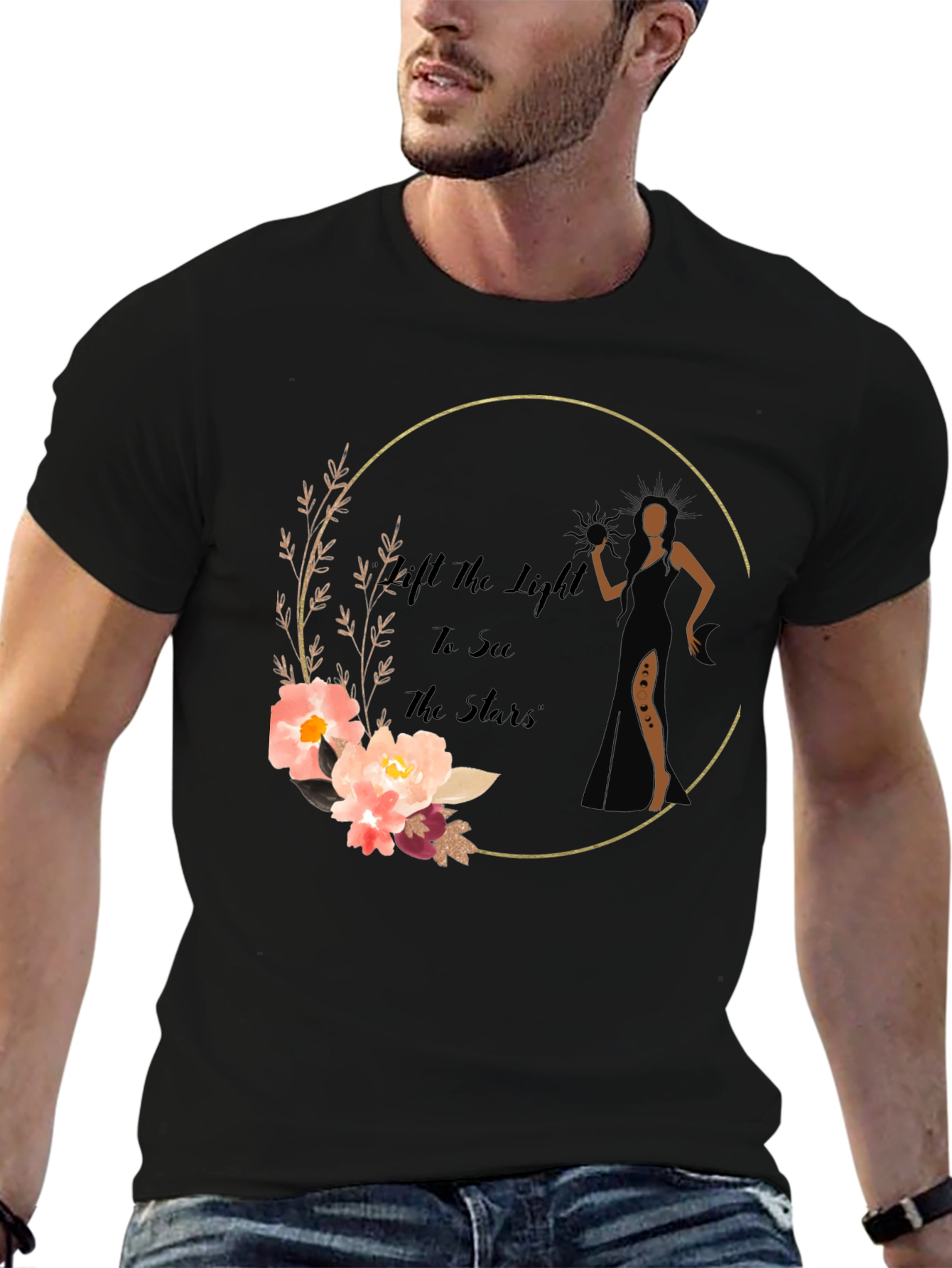 Elegant Floral Graphic Print T-Shirt