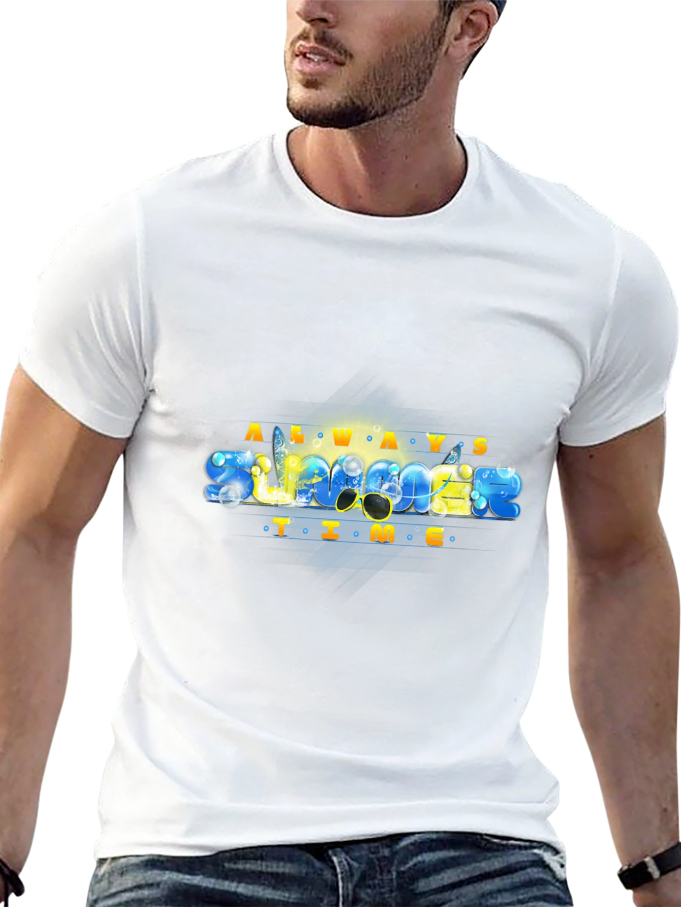 Always Summer Time Black T-Shirt