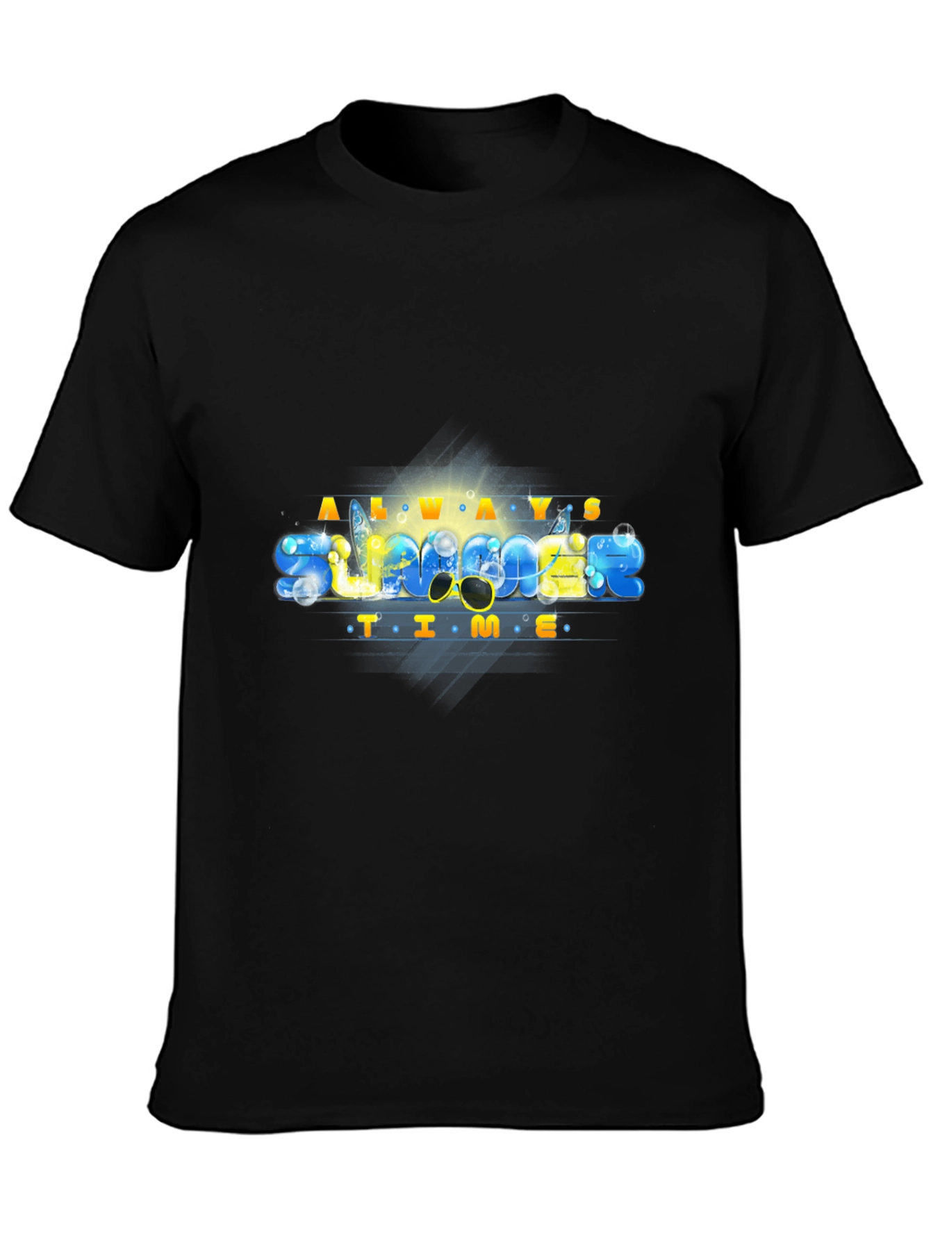 Always Summer Time Black T-Shirt
