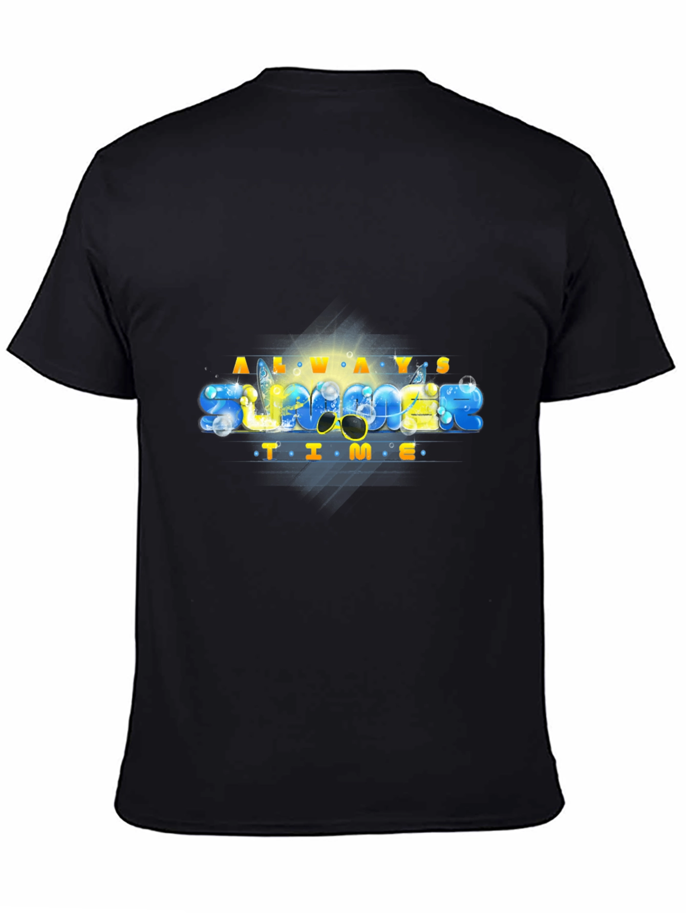 Always Summer Time Black T-Shirt