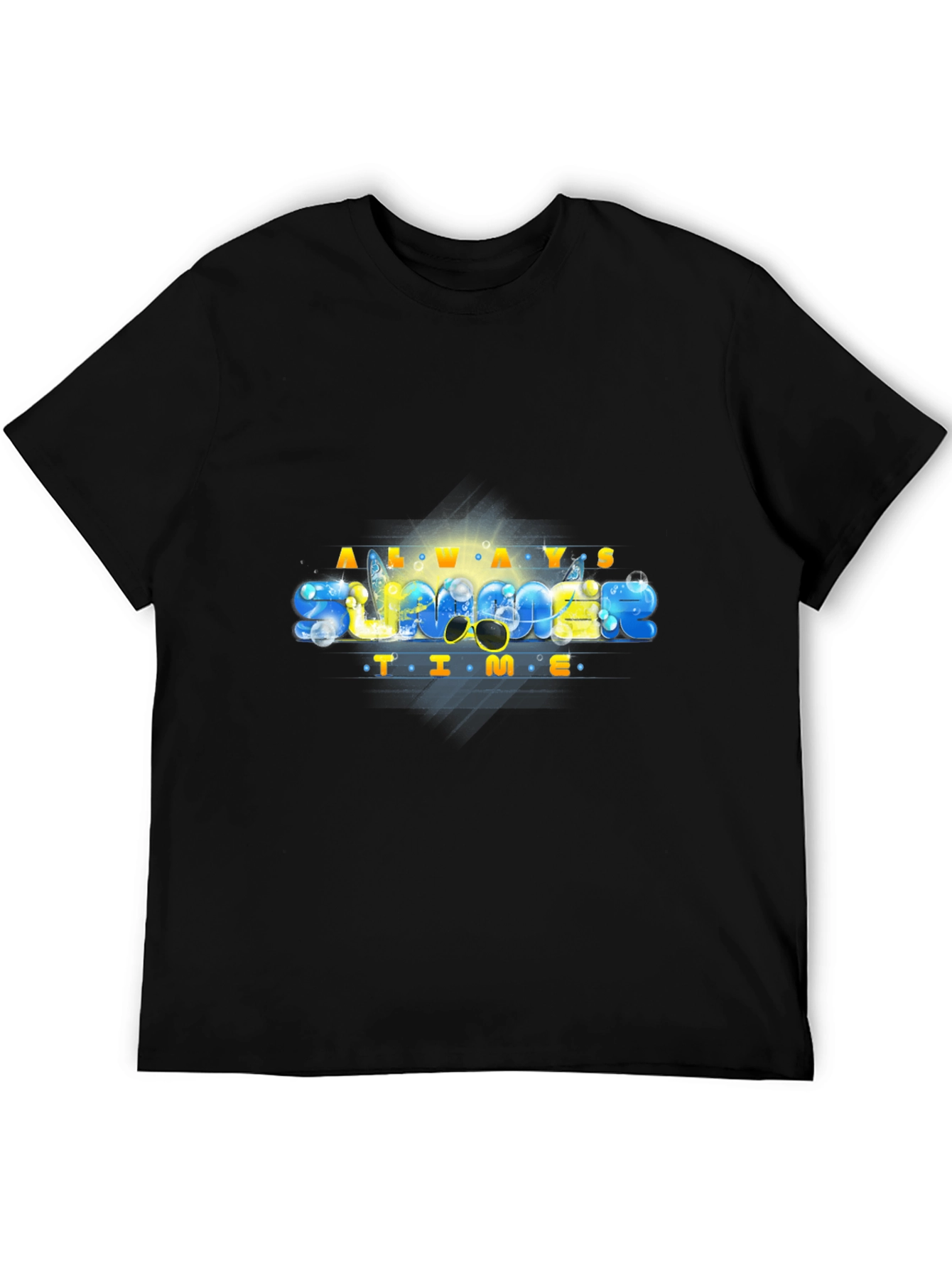 Always Summer Time Black T-Shirt
