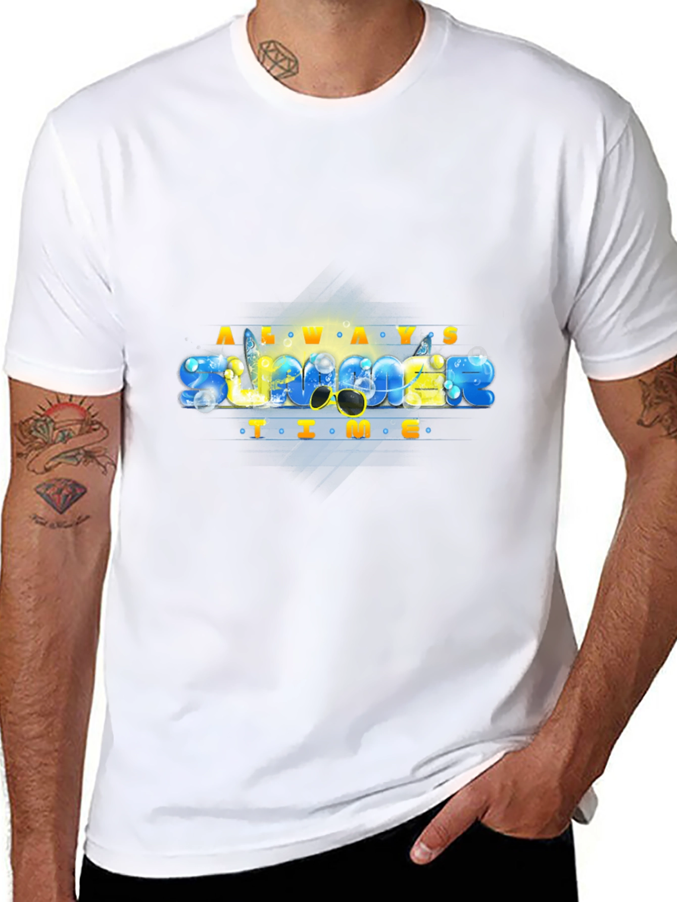 Always Summer Time Black T-Shirt