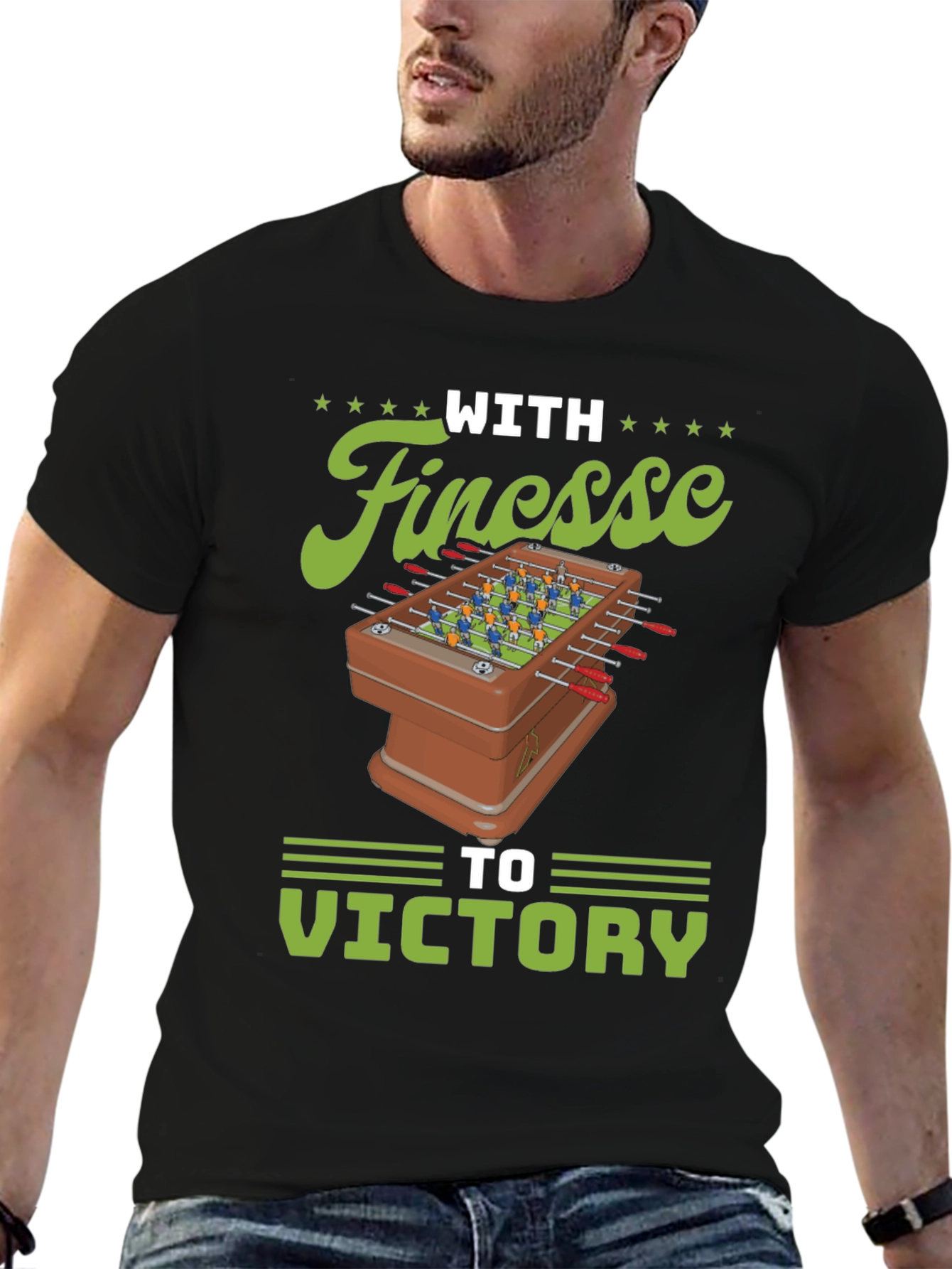 With Finesse to Victory Foosball T-Shirt