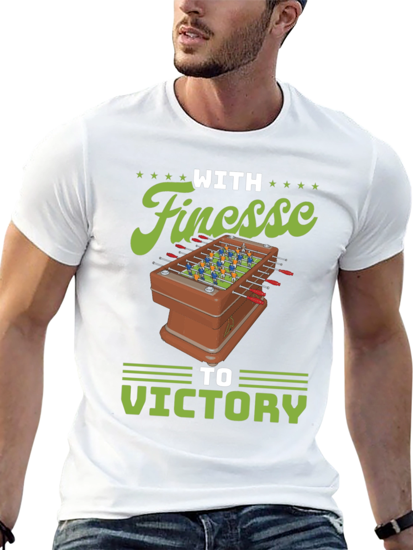 With Finesse to Victory Foosball T-Shirt