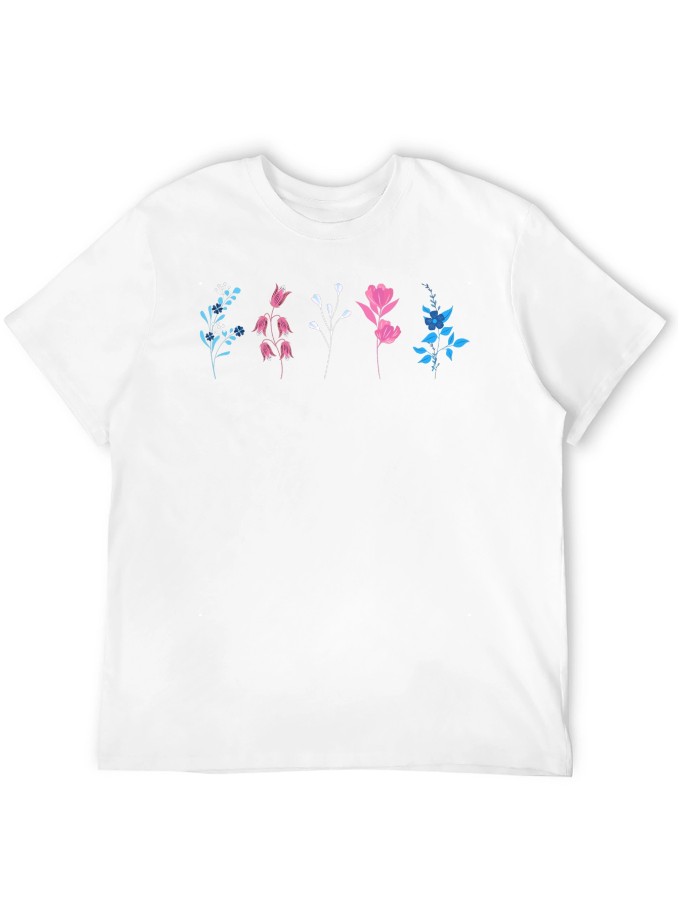 Floral Print Black T-Shirt - Casual Style