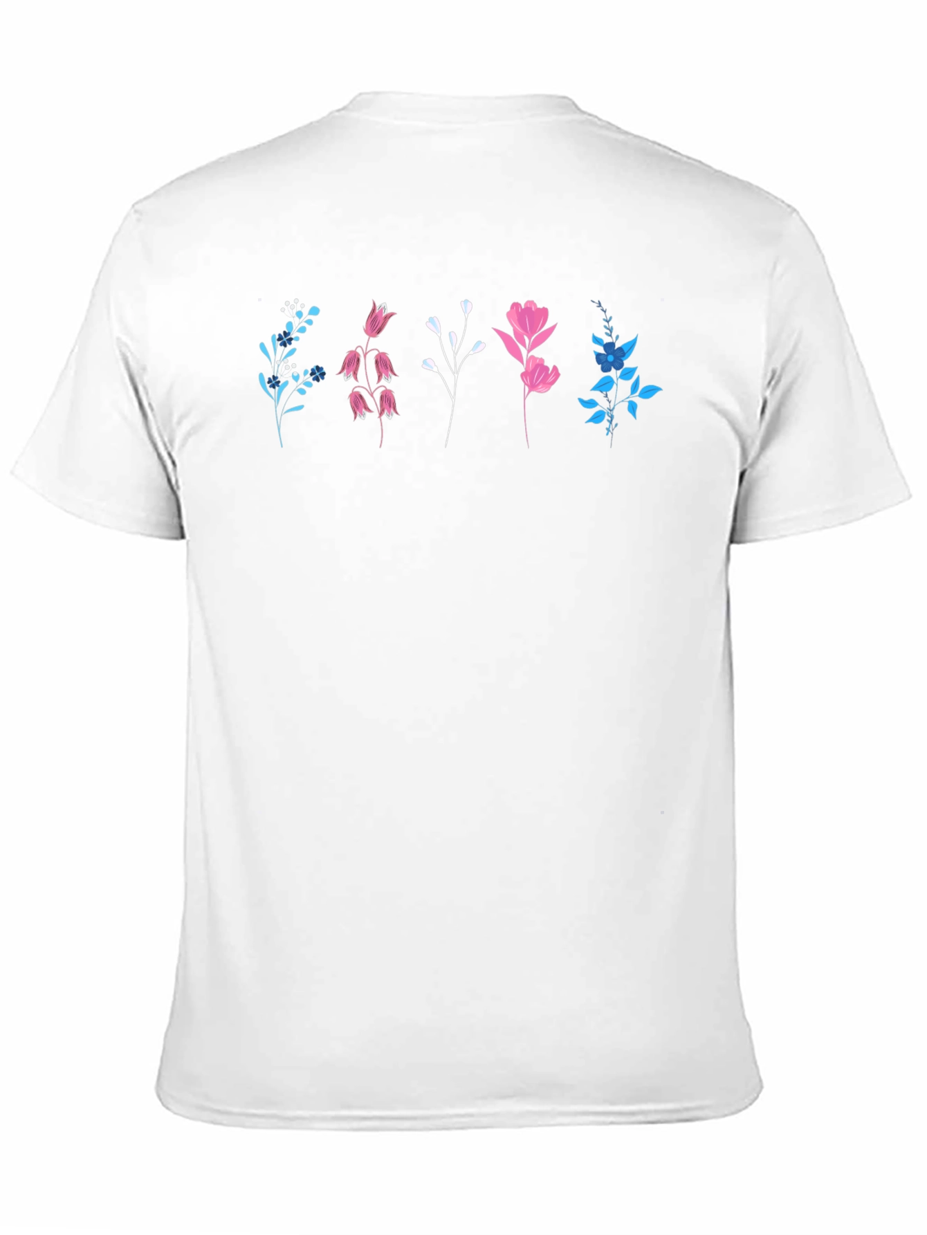 Floral Print Black T-Shirt - Casual Style
