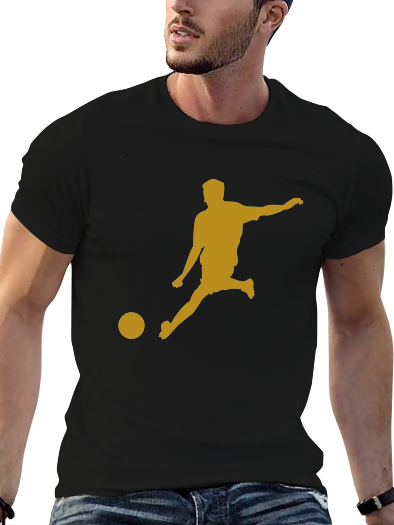 Soccer Kick T-Shirt - Black Graphic Tee