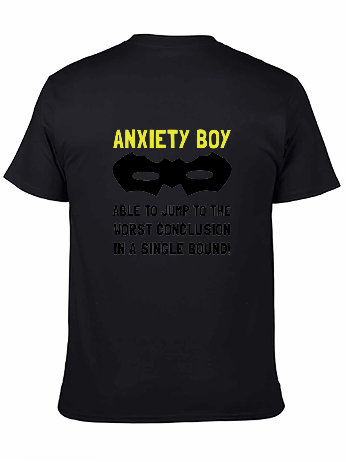 Anxiety Boy Graphic T-Shirt Funny Superpower Tee