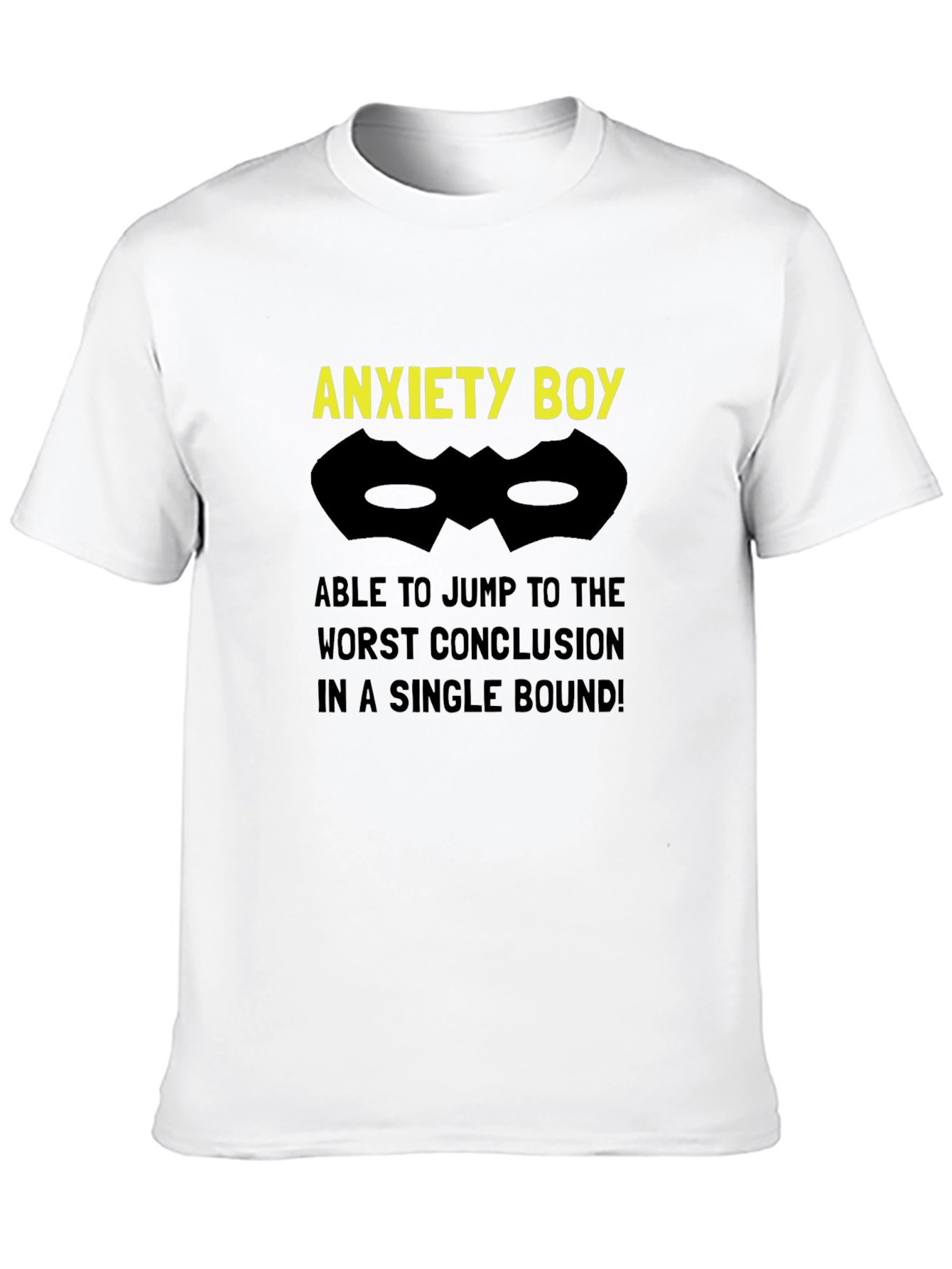 Anxiety Boy Graphic T-Shirt Funny Superpower Tee