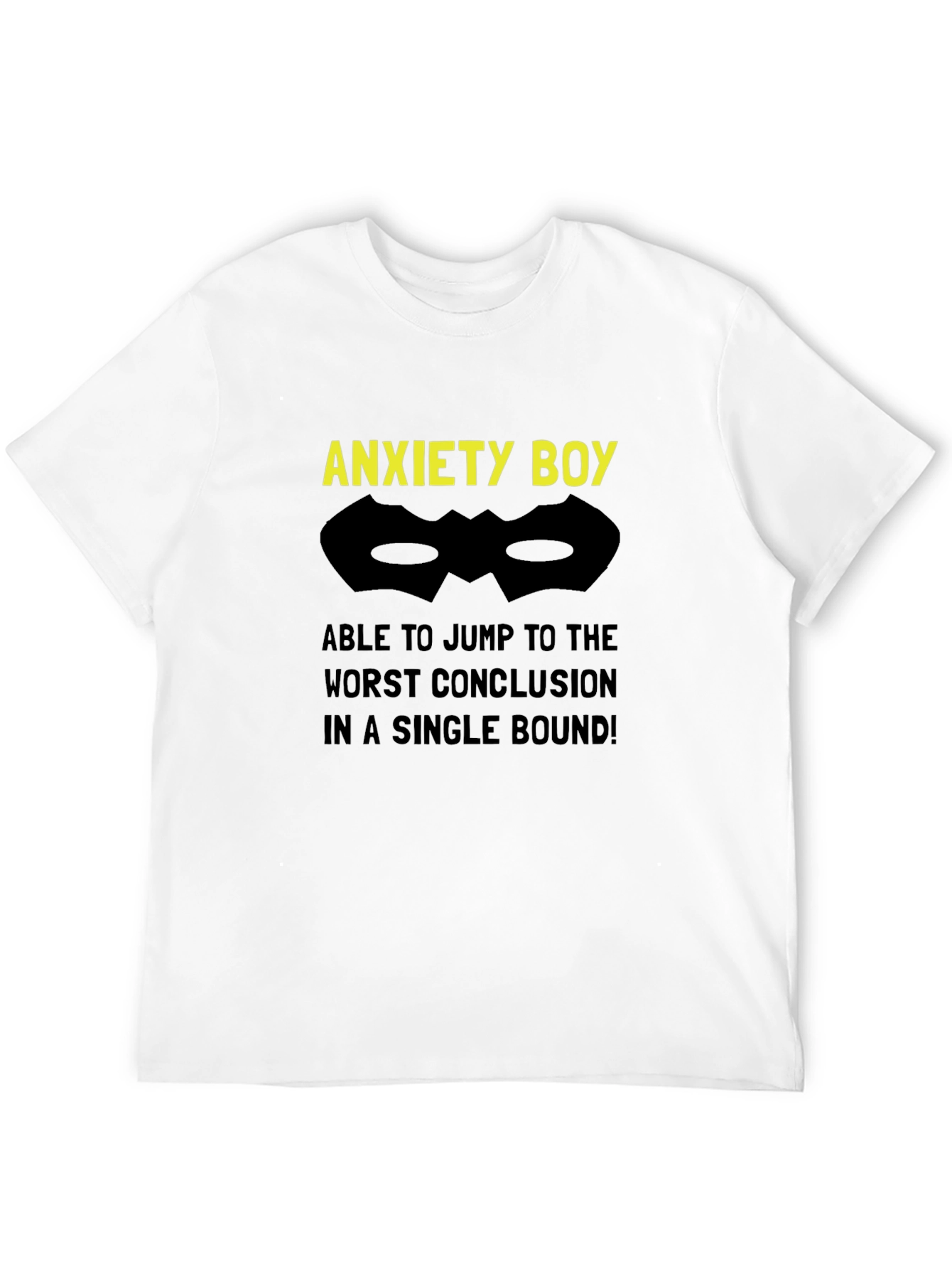 Anxiety Boy Graphic T-Shirt Funny Superpower Tee