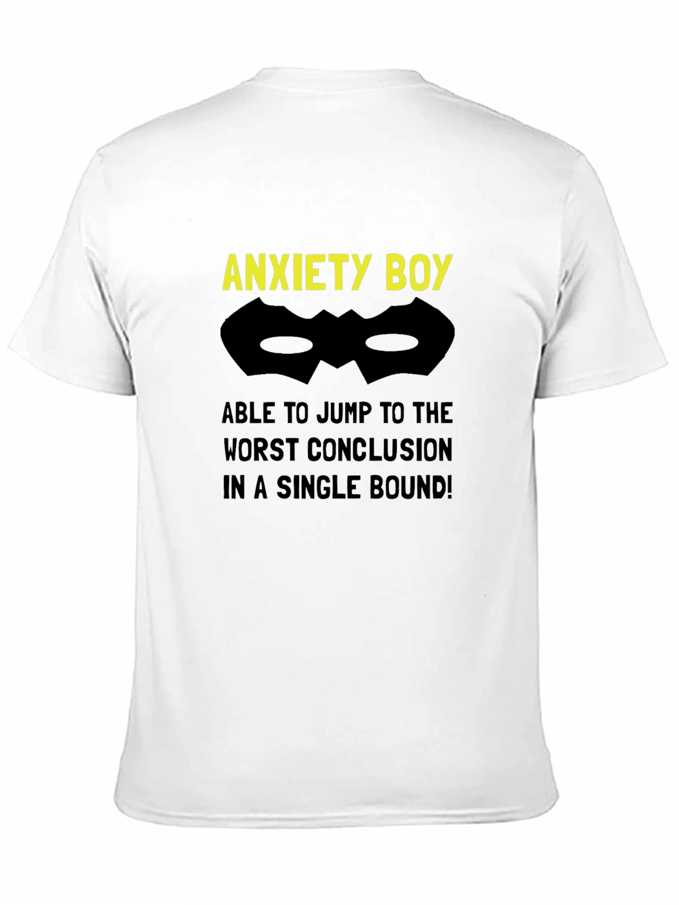 Anxiety Boy Graphic T-Shirt Funny Superpower Tee