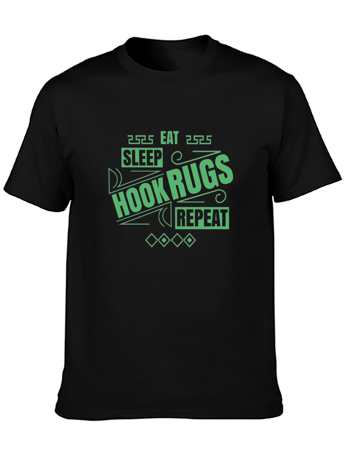 Hook Rugs T-Shirt - Sleep Eat Repeat