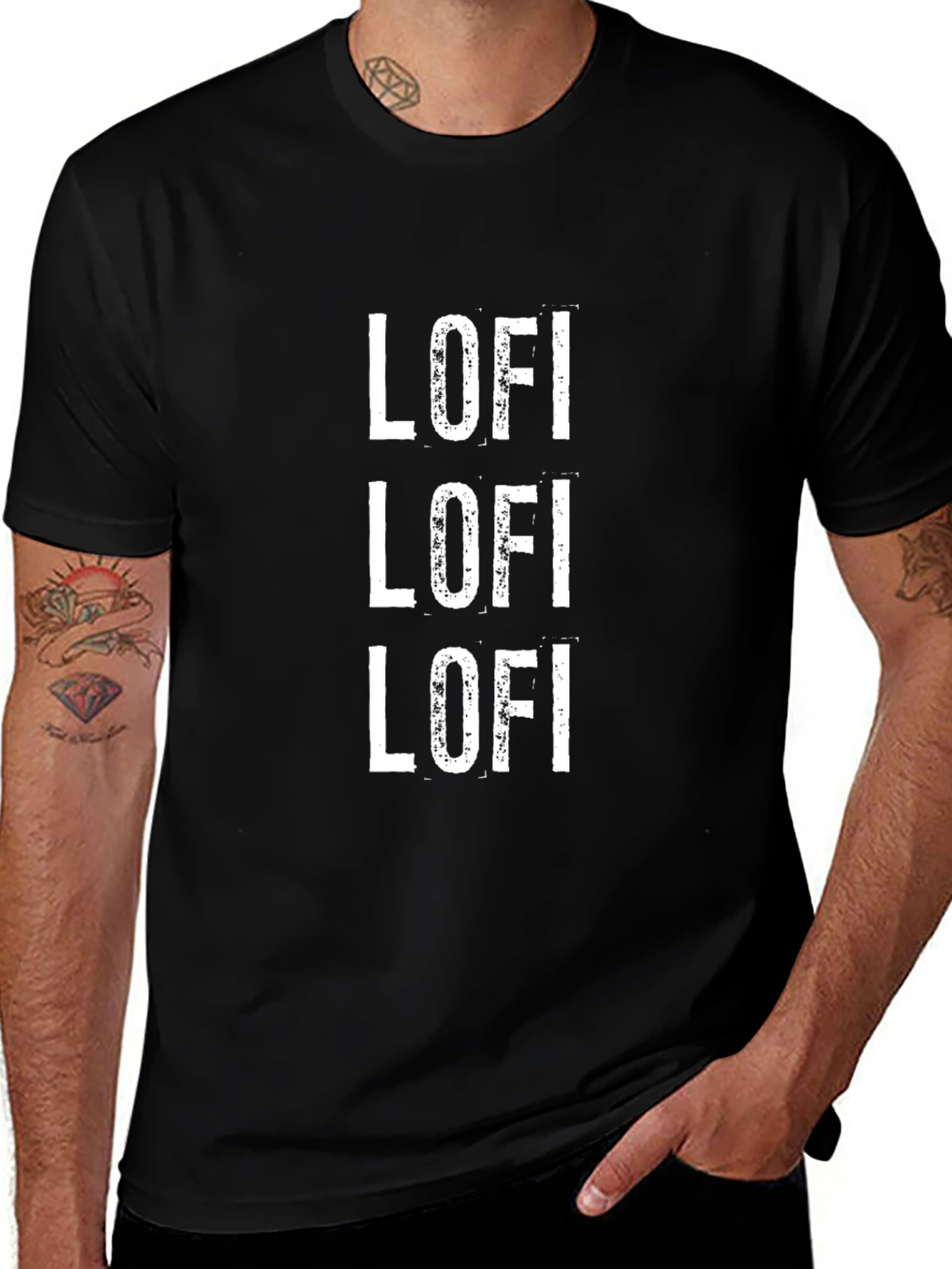 Lo-fi Graphic Tee - Stylish Black T-Shirt