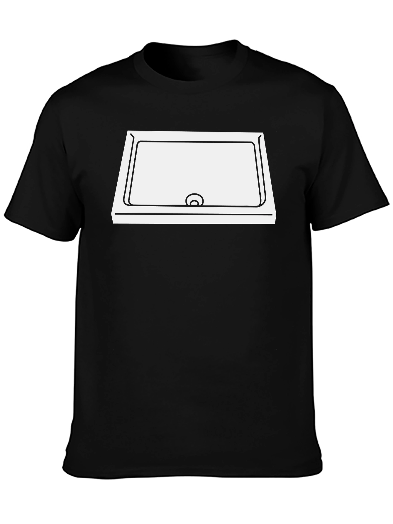 Unique Sink Graphic Tee - Black Cotton T-Shirt