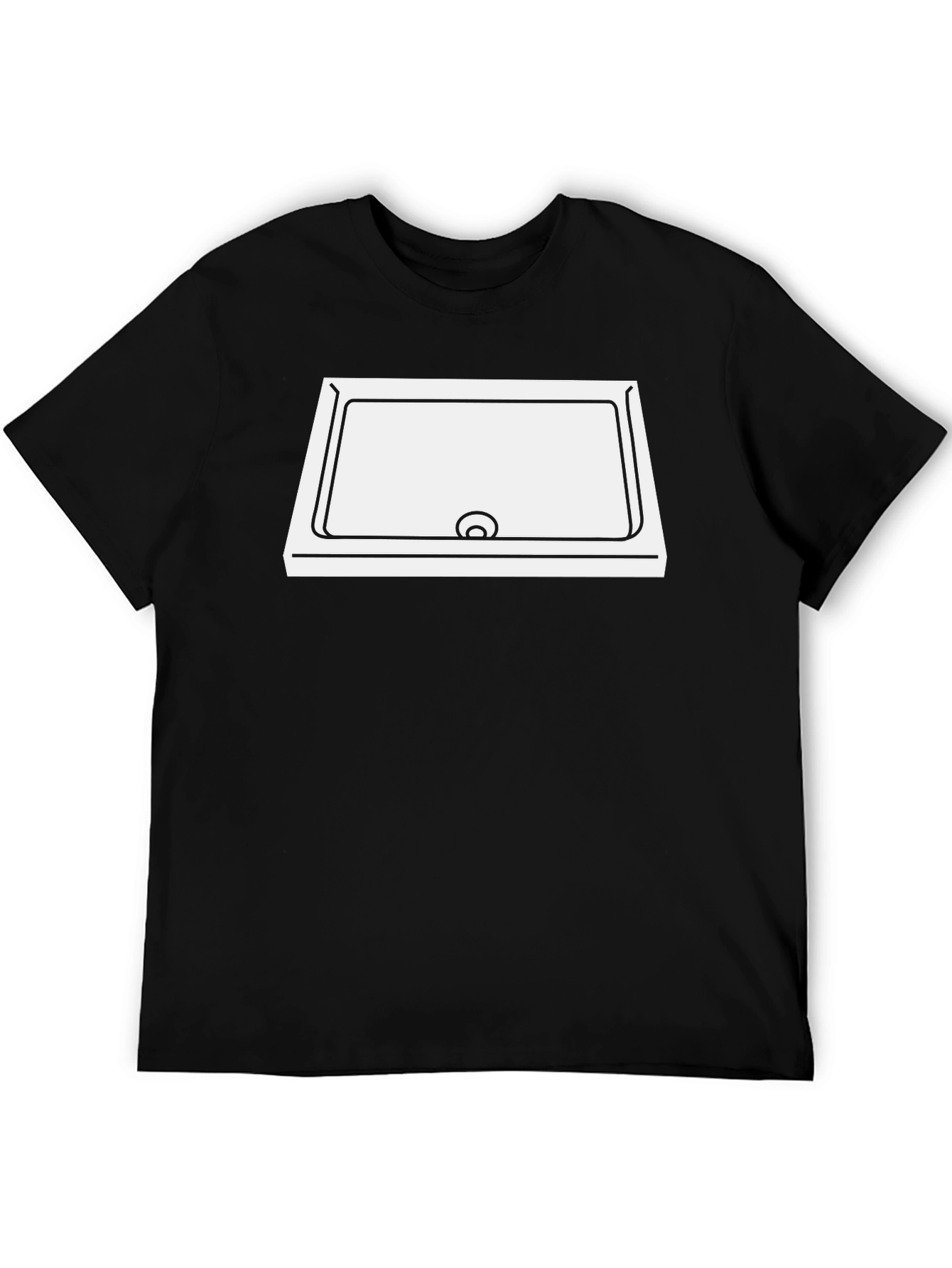Unique Sink Graphic Tee - Black Cotton T-Shirt