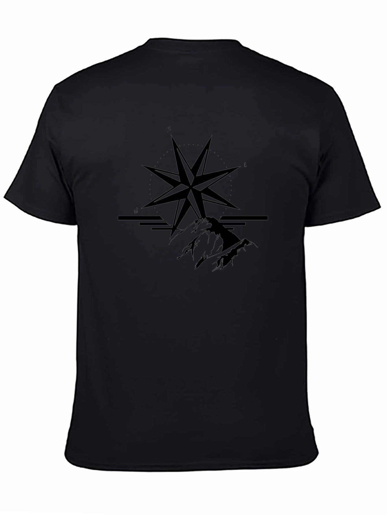 Black Compass Mountain Graphic Tee