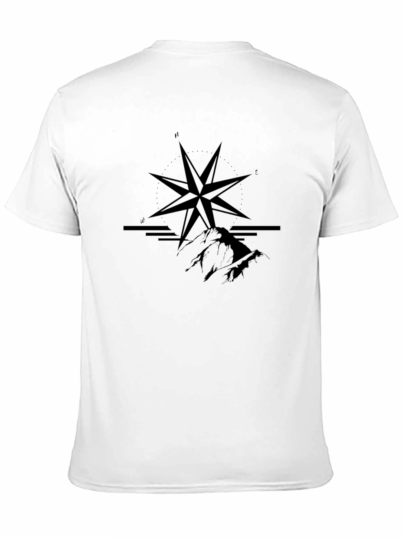 Black Compass Mountain Graphic Tee