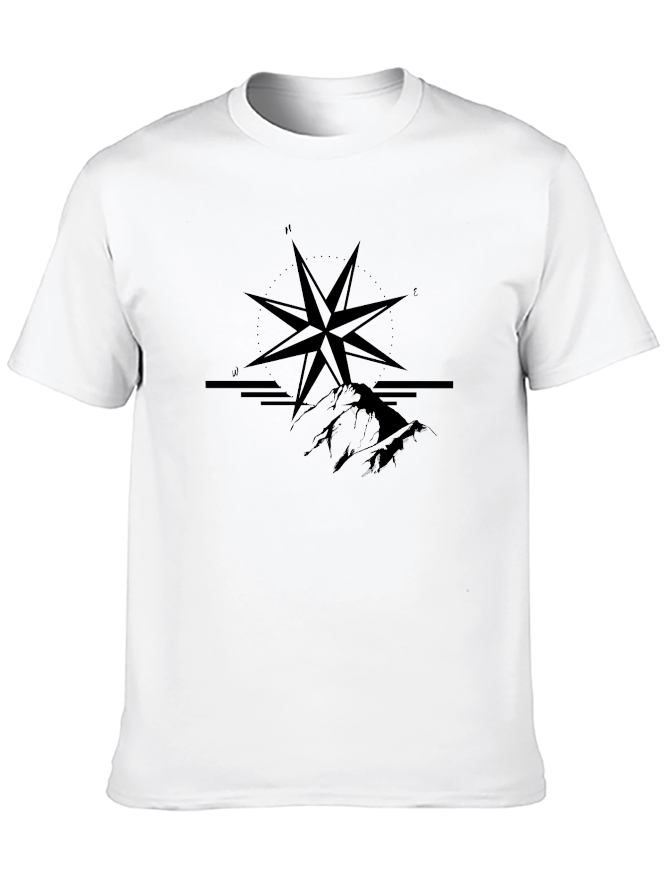 Black Compass Mountain Graphic Tee