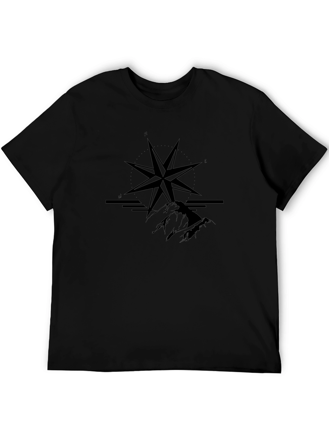 Black Compass Mountain Graphic Tee