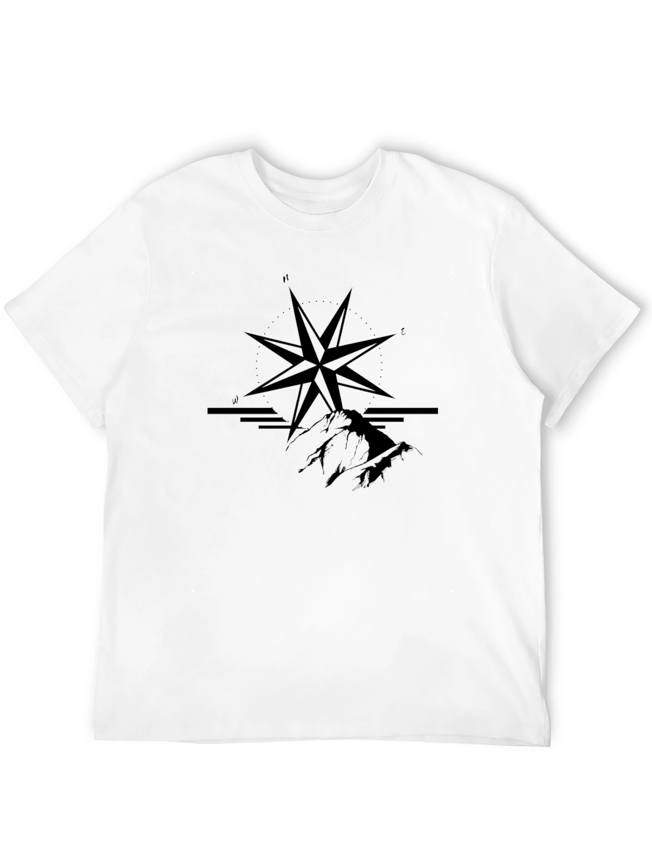 Black Compass Mountain Graphic Tee
