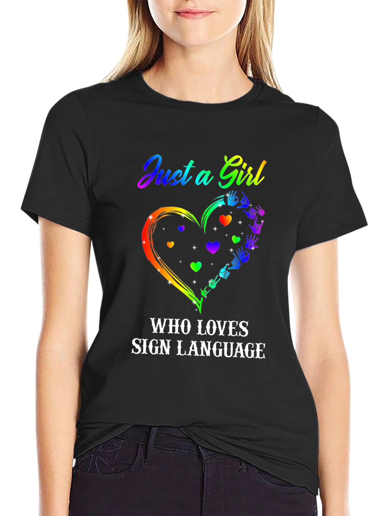 Just a Girl Who Loves Sign Language T-Shirt