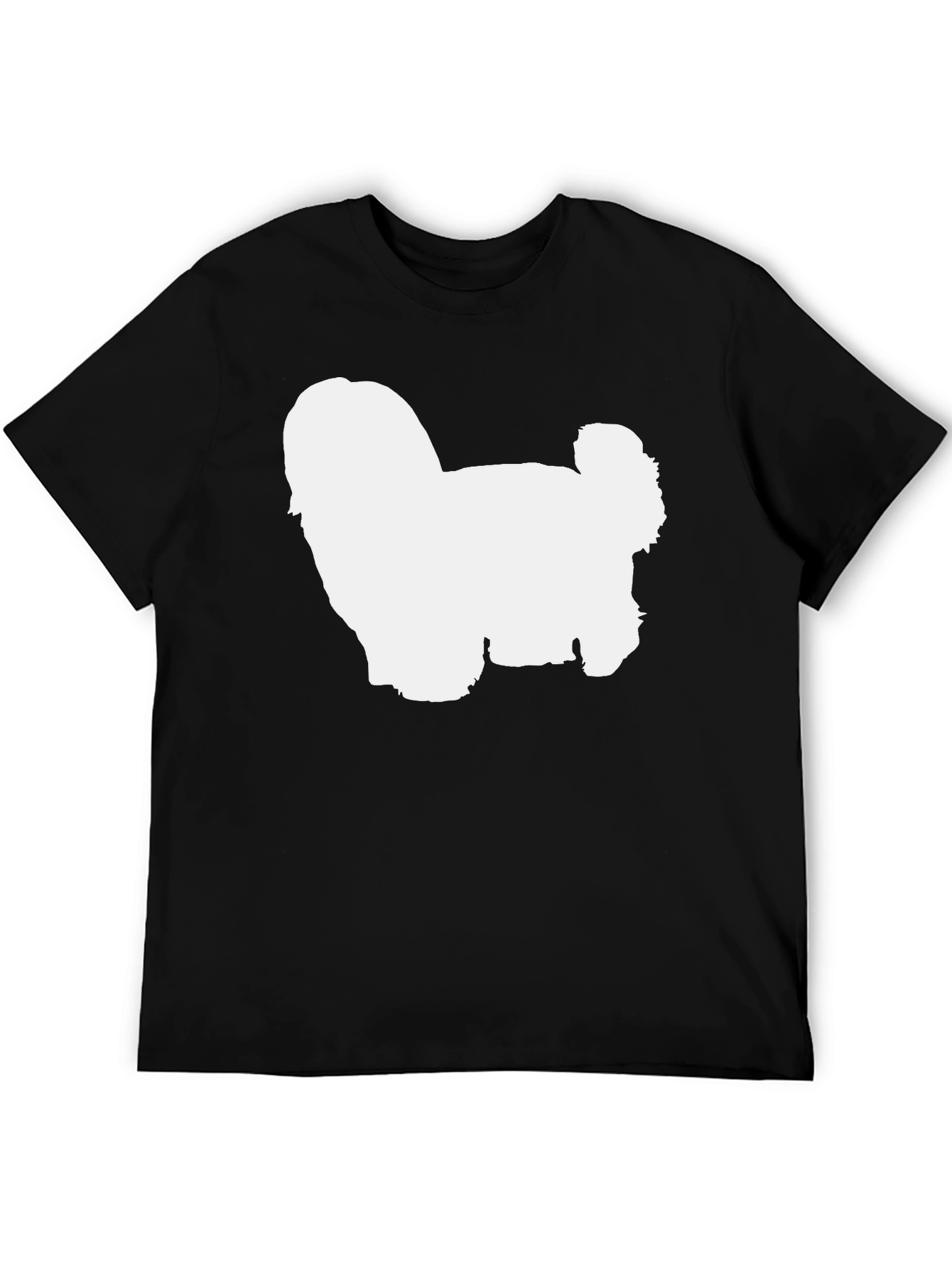 Dog Silhouette Graphic Tee - Soft Cotton Blend